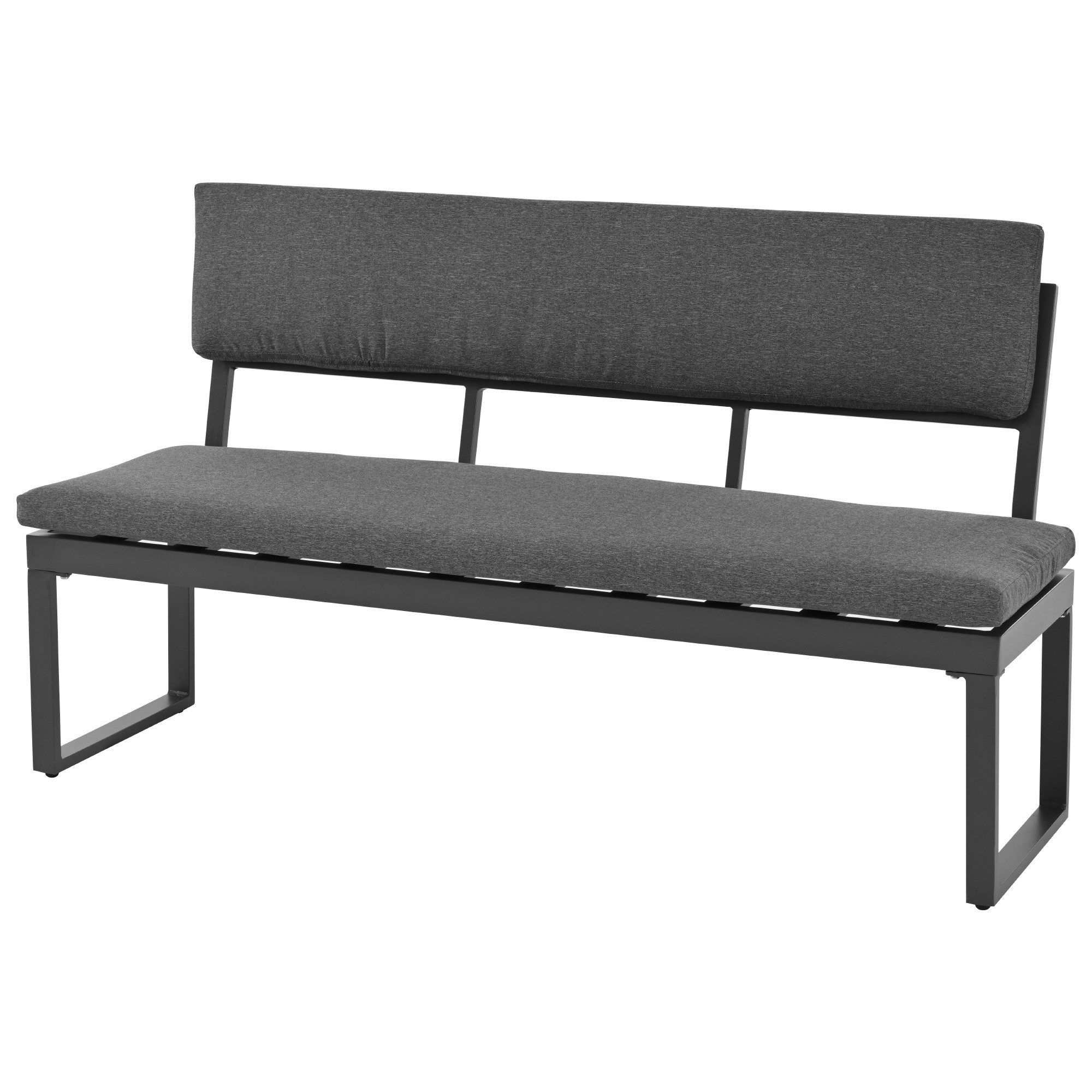 Garten-Essgruppe, (Gartenmöbel Set, 3-tlg., Sitzgruppe für 6 Personen), Gartenlounge Set Aluminium mit 2 Bänke und 1 Esstisch