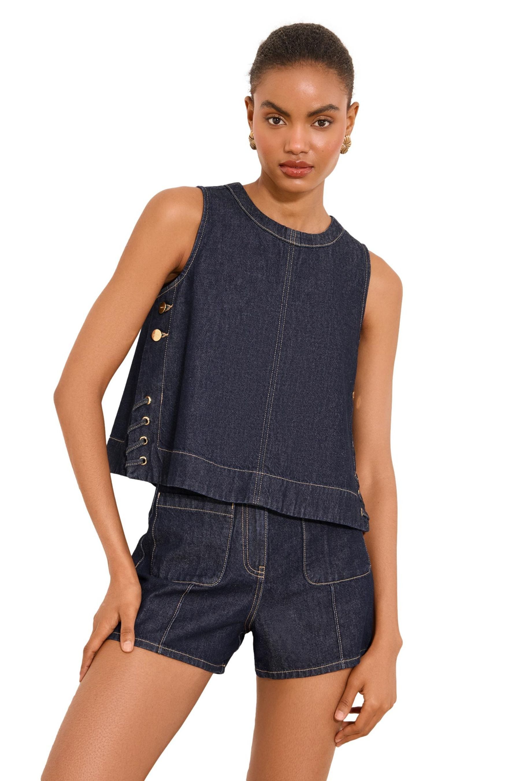 LIPSY Shirttop Lipsy Denim-Oberteil (1-tlg)
