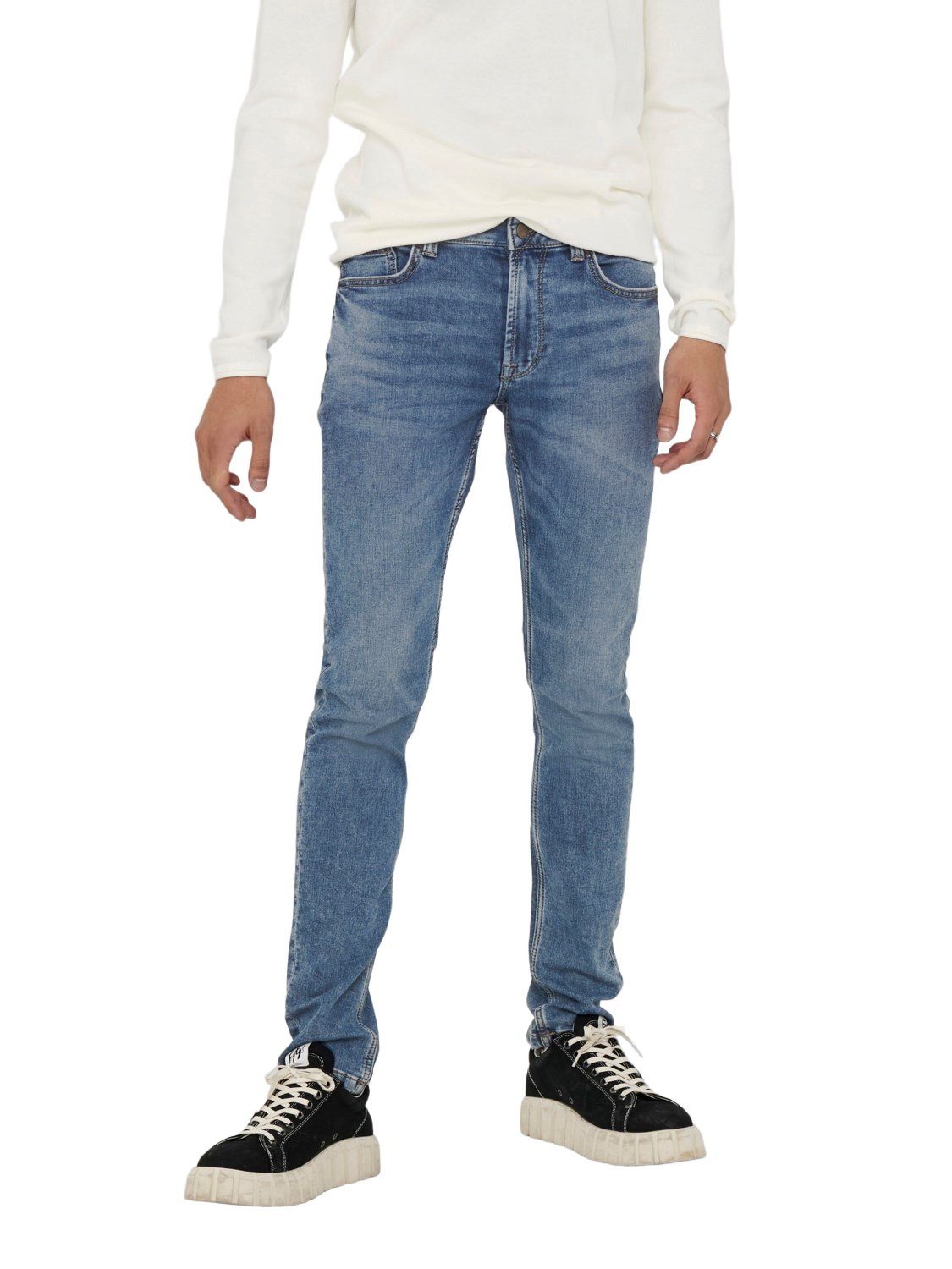 SLIM 8653 SONS PK ONSLOOM JOG BLUE mit Stretch Slim-fit-Jeans & ONLY