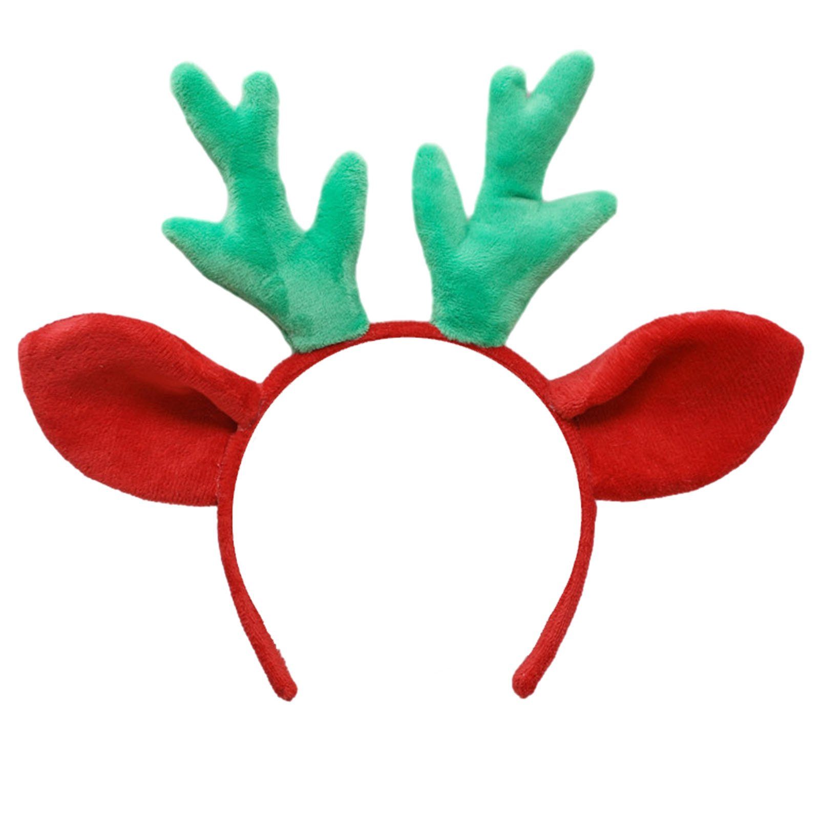 Blusmart Haarband Weihnachts-Geweih-Haarband, red Diadem Personalisiertes, green Stirnbänder Bezauberndes, and