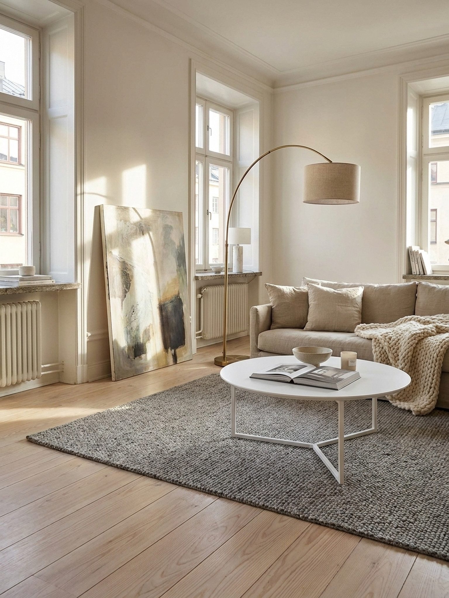 KADIMA DESIGN Couchtisch MDF-Holz Kaffeetisch in Weiß mit Metallbeinen, zeitloses Design