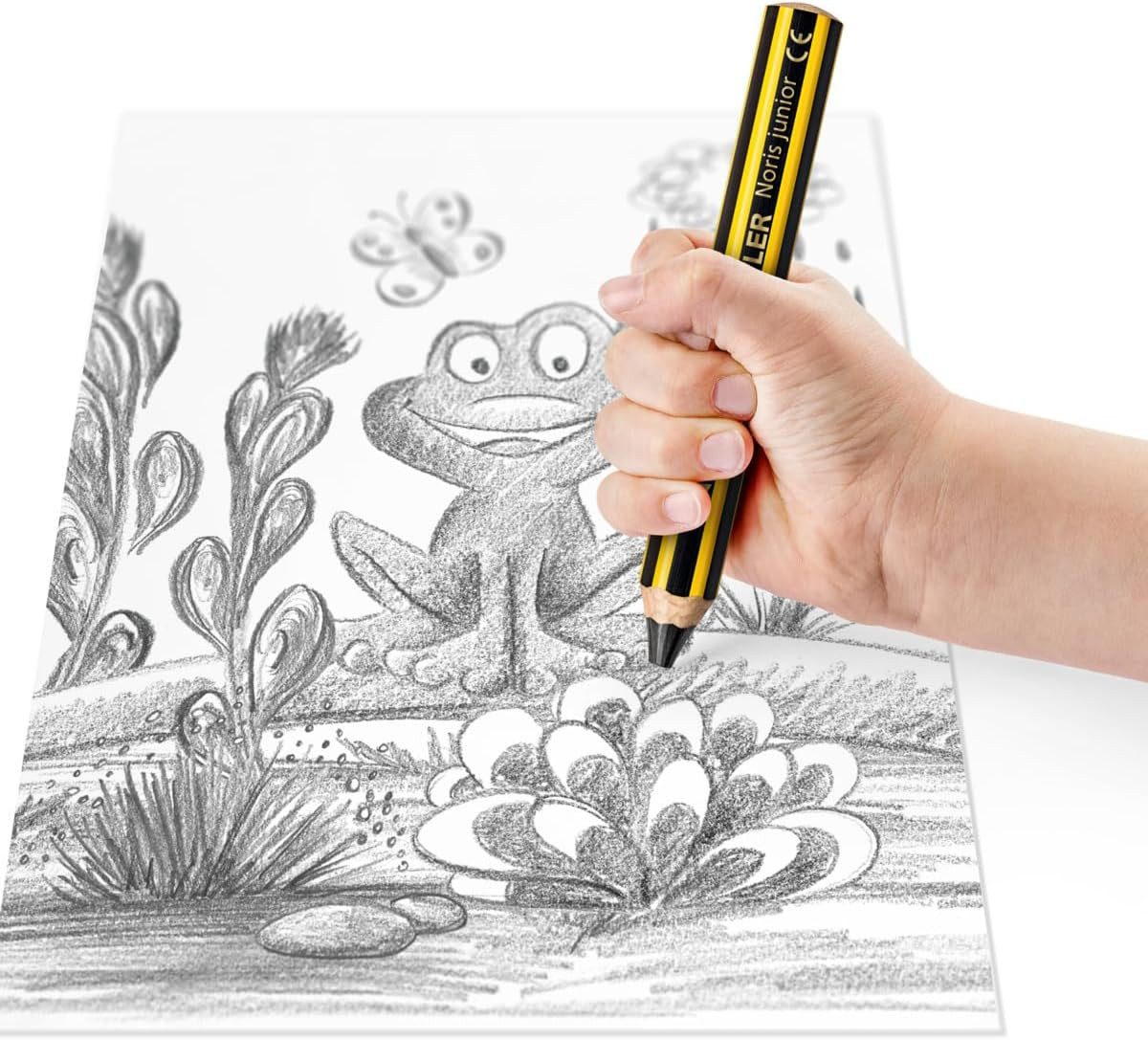 STAEDTLER Buntstift STAEDTLER Noris junior 140 3-in-1 Malstift-Set 6er + Spitzer
