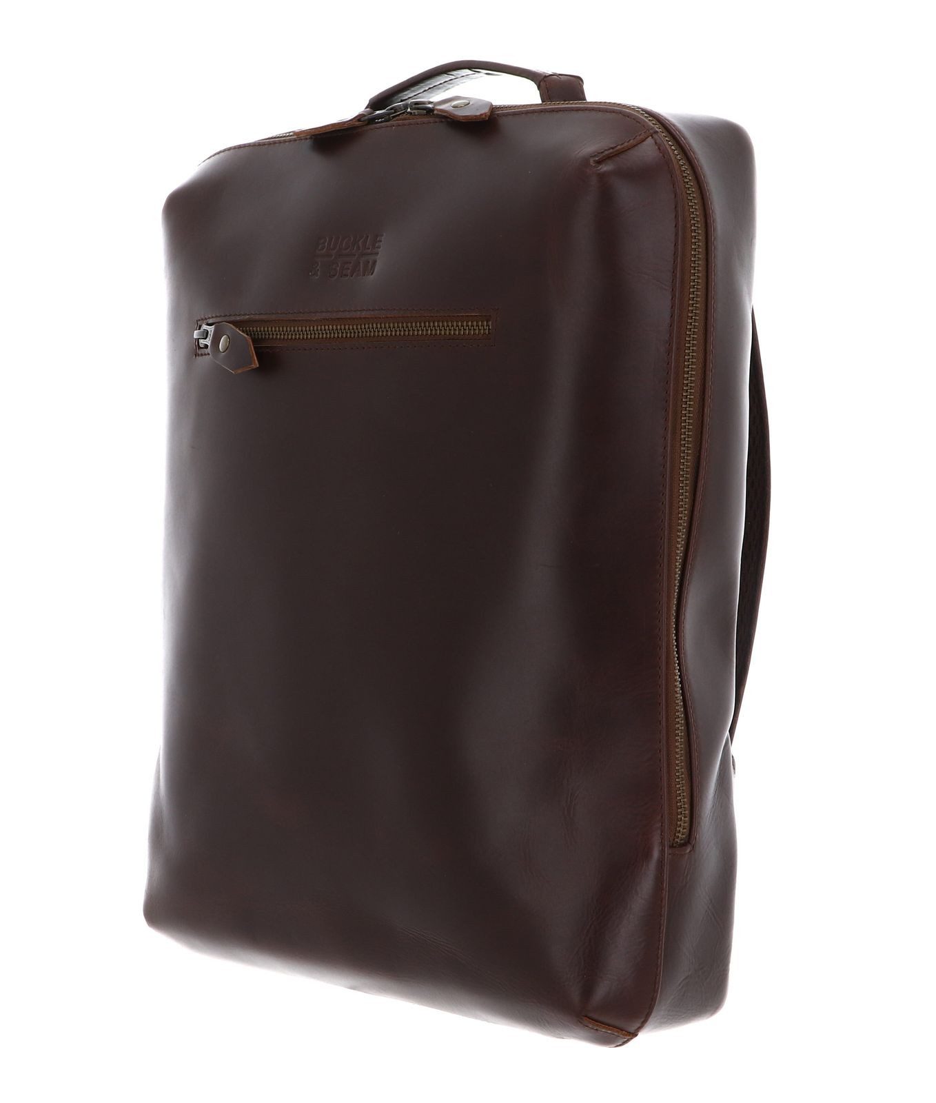 Buckle & Seam Rucksack Backpack, aus echtem Rindsleder