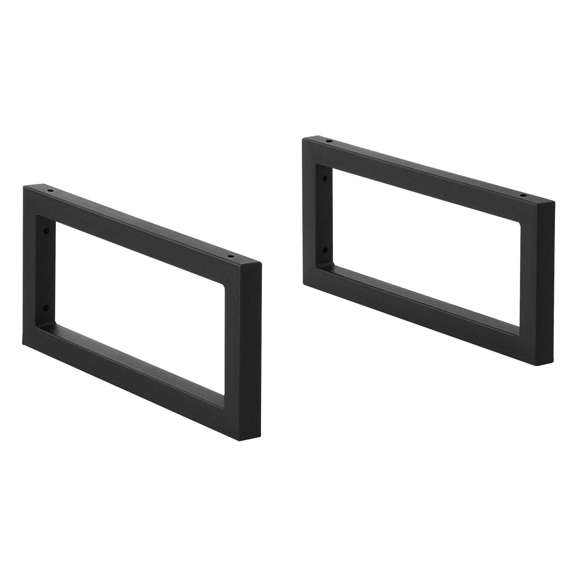 en.casa Tischgestell, Hamina Wandkonsole 2er Set 45 x 20 cm Schwarz günstig online kaufen