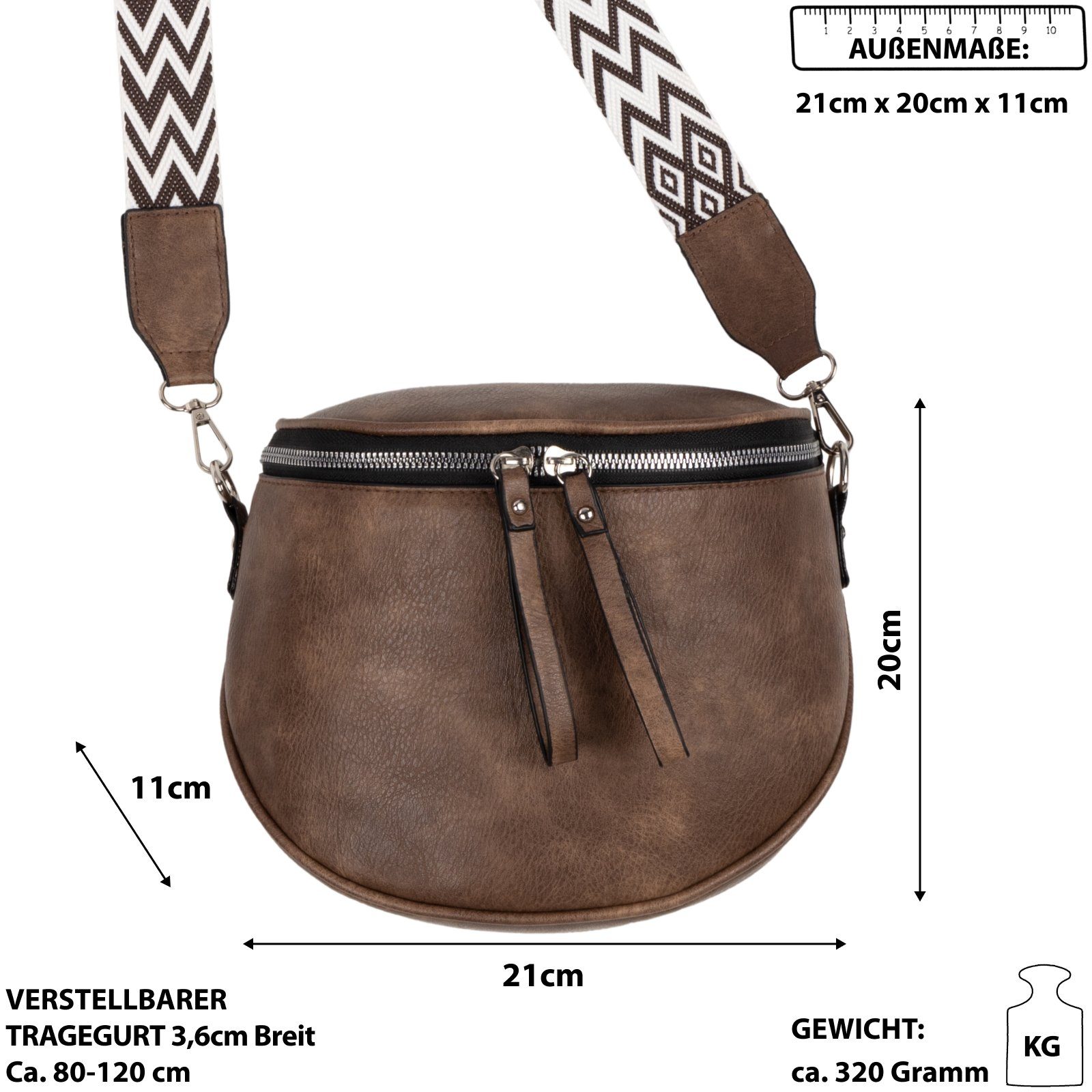 EAAKIE Gürteltasche Bauchtasche Umhängetasche Crossbody-Bag Kunstleder günstig online kaufen