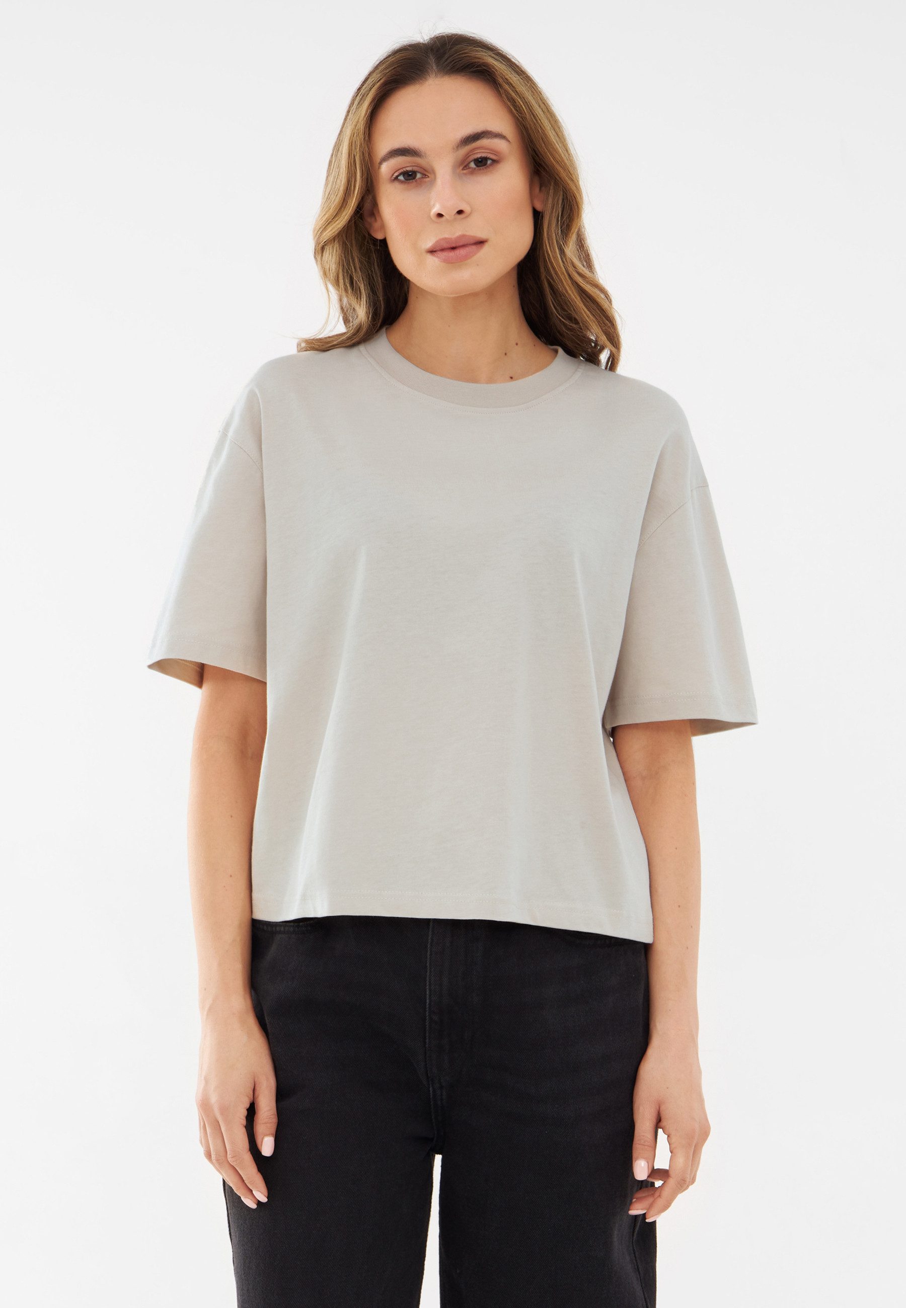 Johnny Urban T-Shirt Zoey Oversize Cropped T-Shirt Kurzes Tshirt mit Rundha günstig online kaufen