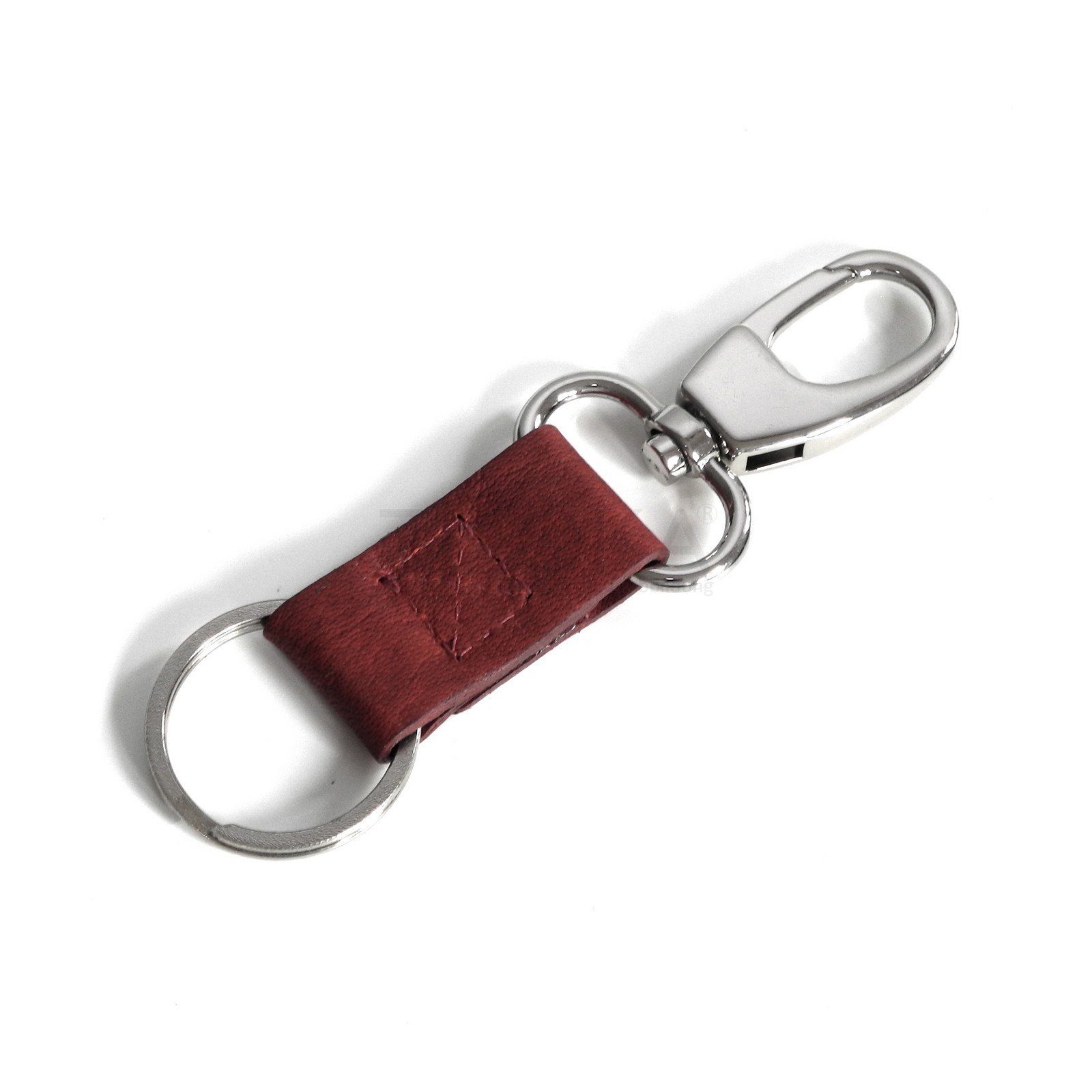 Branco - Auswahl Schlüsseltasche BRANCO Leder Rot Schlüsselkarabiner Schlüsselringe