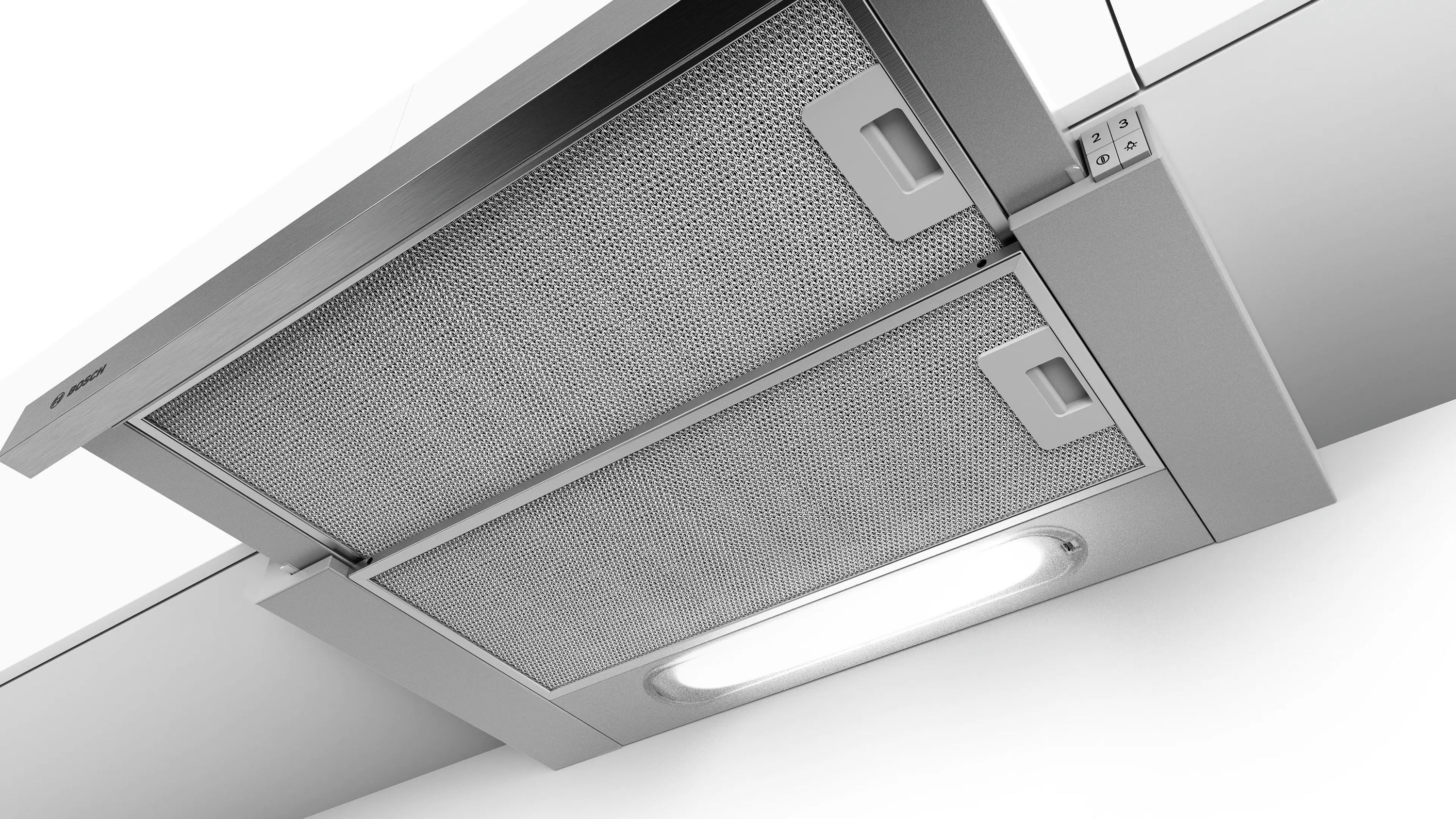 BOSCH Flachschirmhaube Flachschirmhaube Edelstahl 60 cm 68 dB LED-Spots NEU DFT63AC50 – Bild 2 von 5