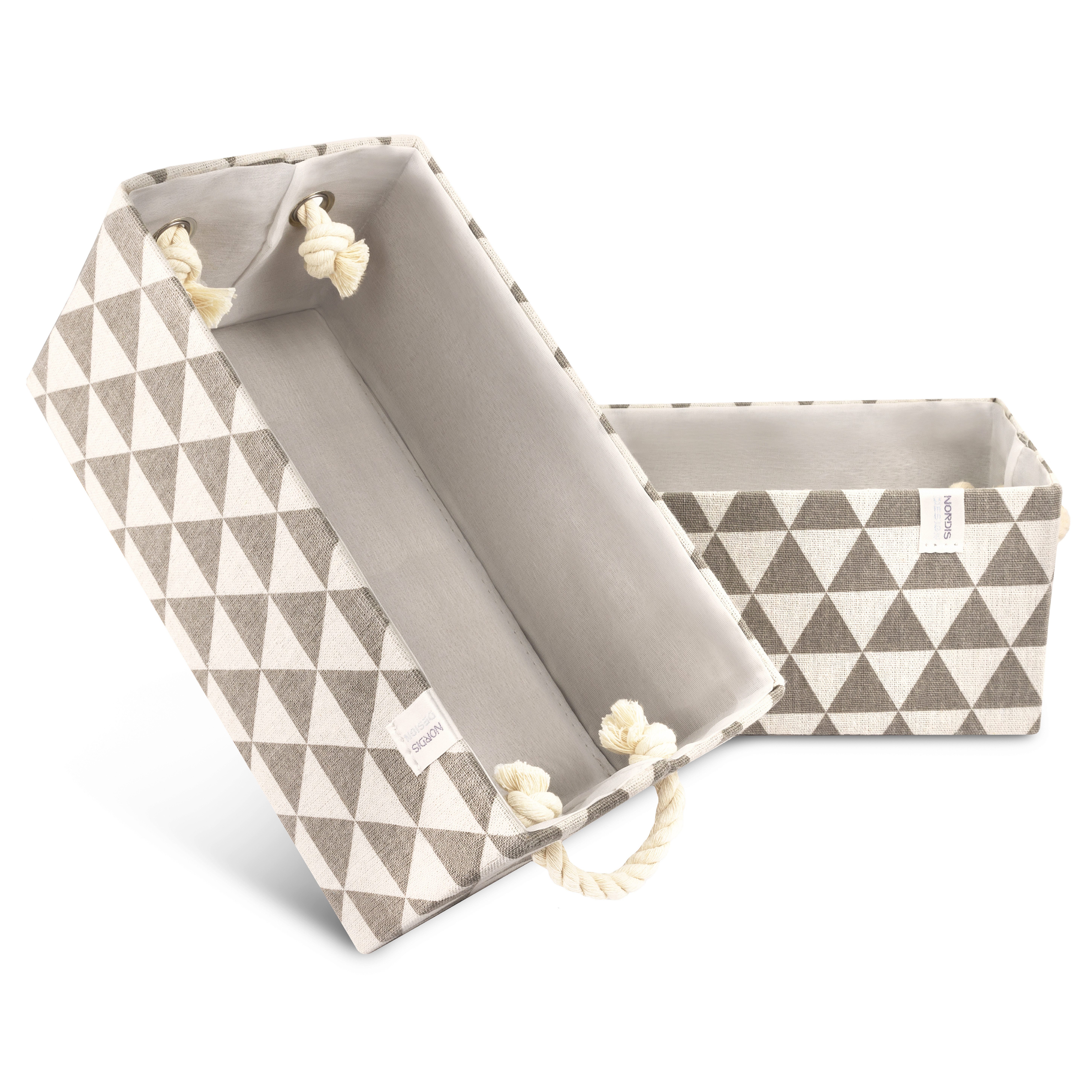 NORDIS DESIGN Aufbewahrungsbox Set "Niclas" aus elegantem Baumwollgemisch im 2er- oder 3er Set, Faltbar