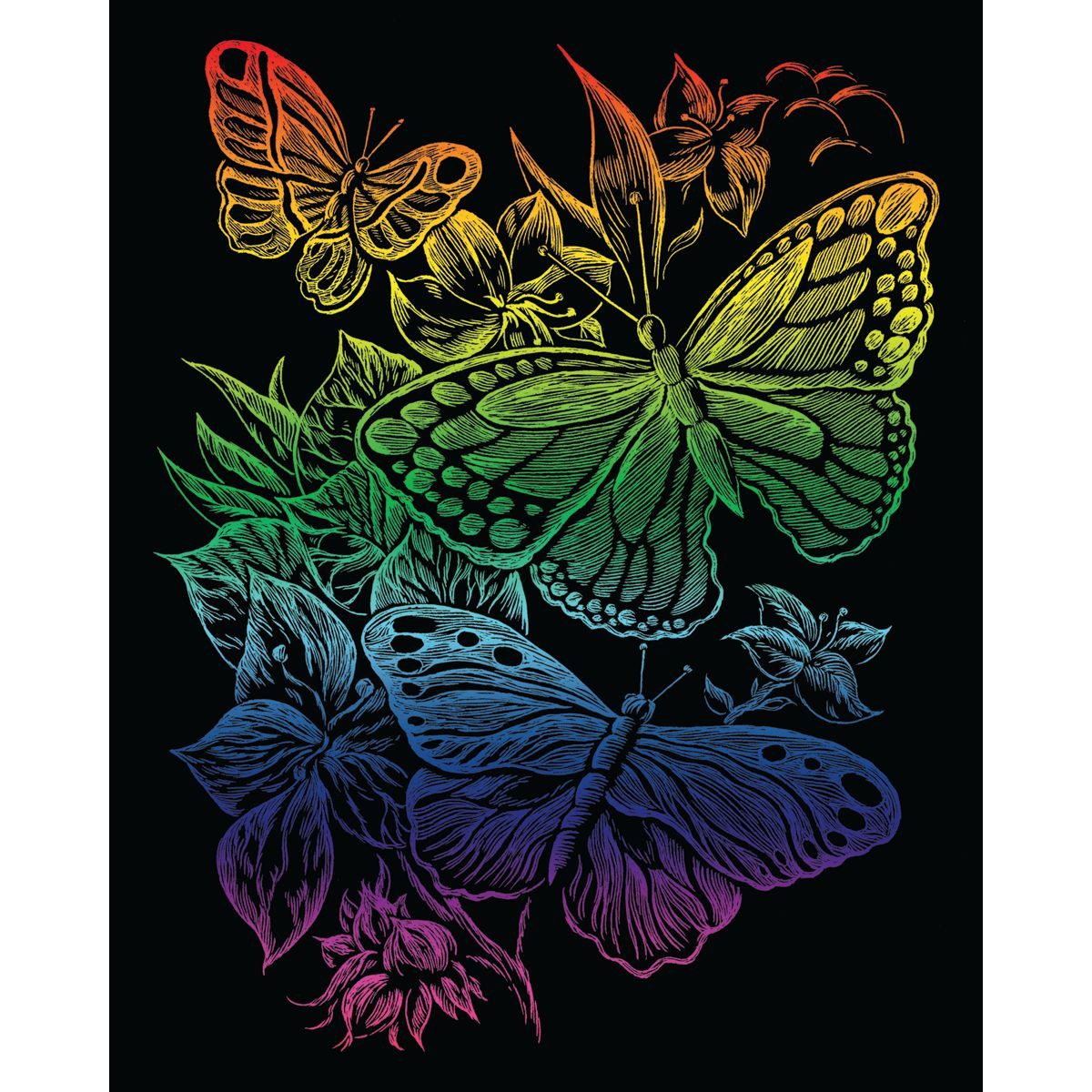 Pracht Bild PRACHT Kratzbilder Rainbow Schmetterlinge 20x25cm