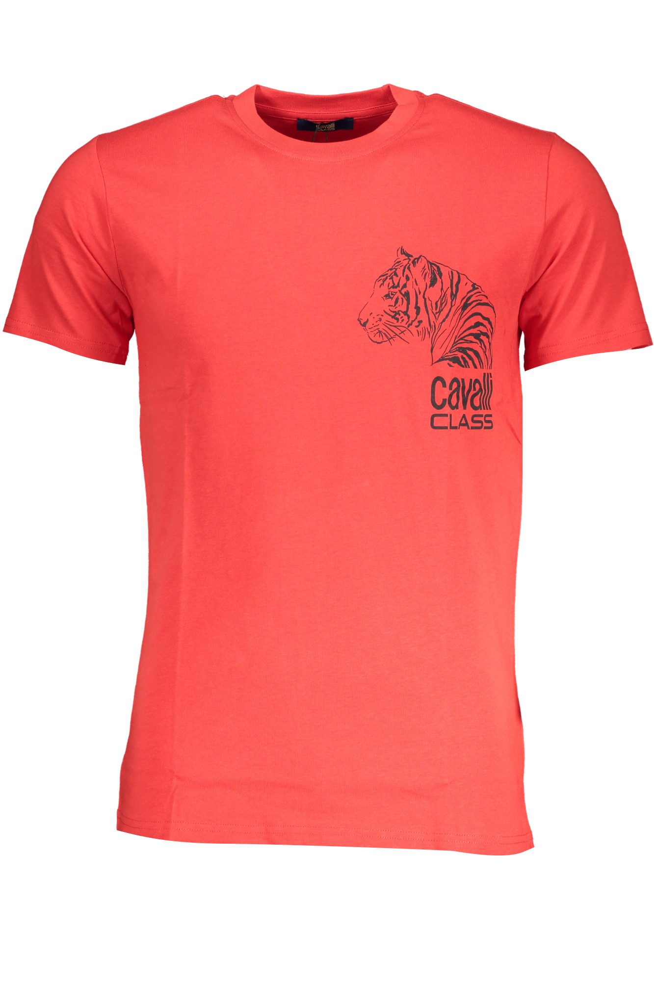 Cavalli Class T-Shirt Stylisches rotes Herren T-Shirt mit Rundhals und