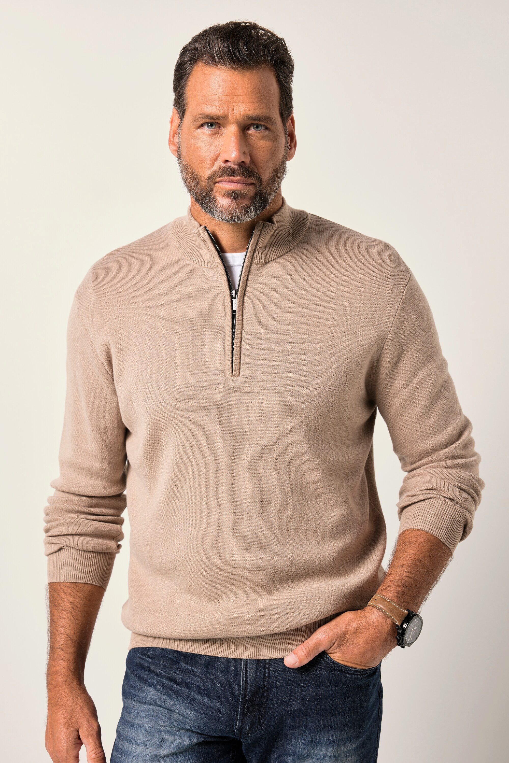 JP1880 Rundhalspullover JP1880 Feinstrick-Troyer CashmereTouch Strick günstig online kaufen