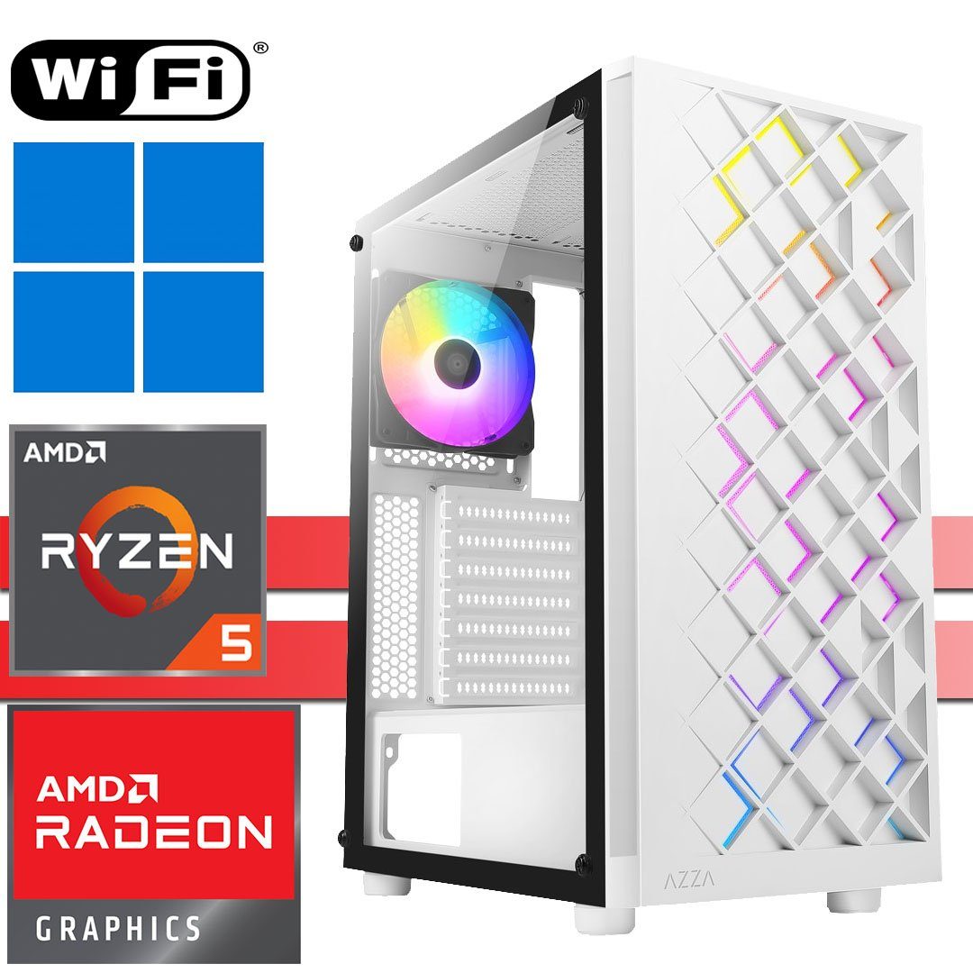 X-HARDWARE X-Entry Gaming Computer 5600G, 16GB RAM, 512GB NVMe + bis zu 4TB HDD Gaming-PC (AMD Ryzen 5 5600G, AMD Radeon Graphics (iGPU), 16 GB RAM, 0 GB HDD, 512 GB SSD, Luftkühlung, Windows 11 Professional)