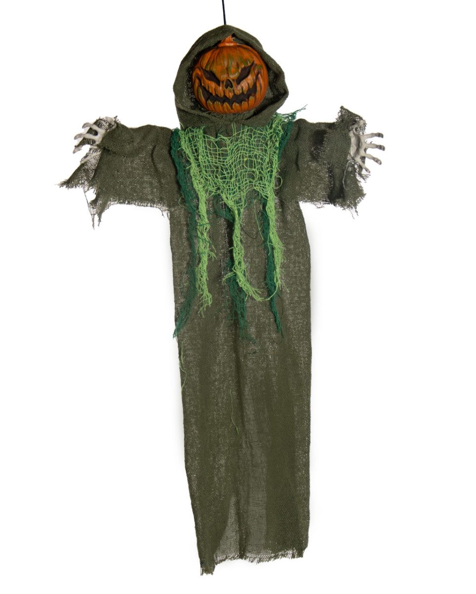 Horror-Shop Dekoobjekt Scary Pumpkin Man mit Gruselgesicht als Hängefigur