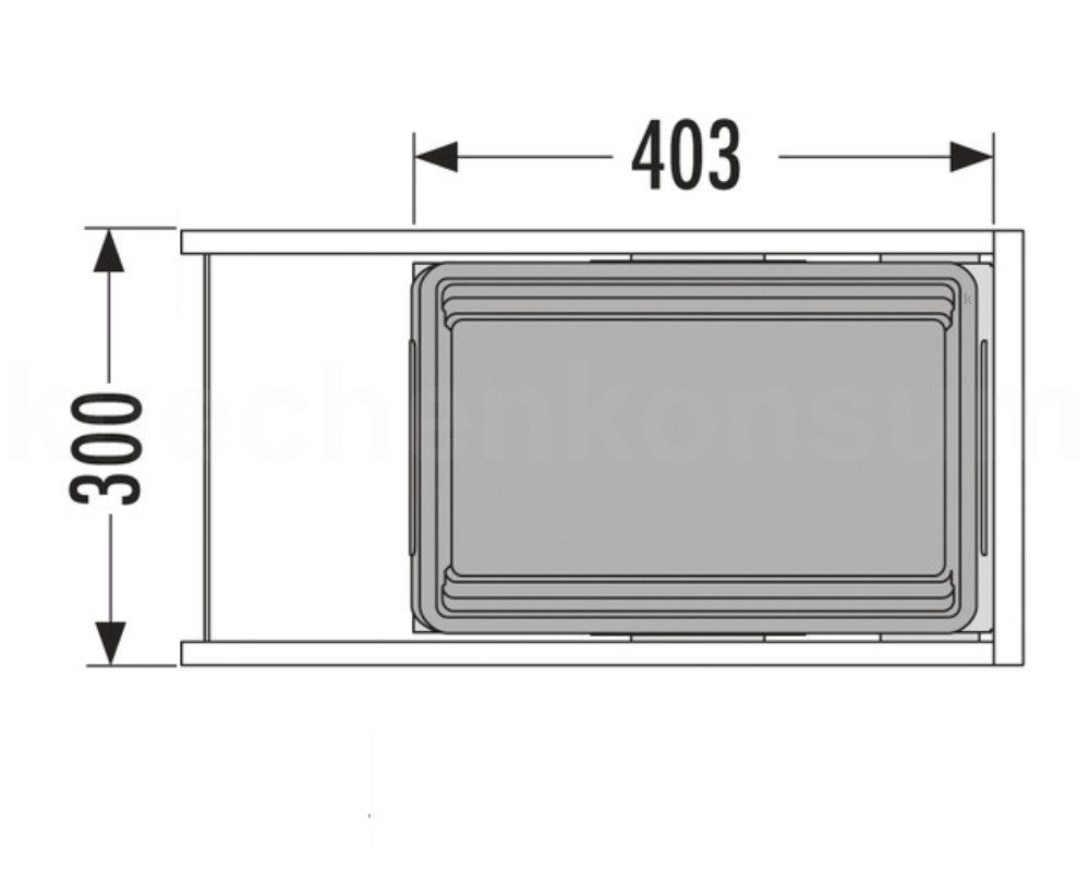 Einbaumülleimer, CS Hailo Cargo Abfallsammler Hailo 3608311 Liter Synchro 30 Slide