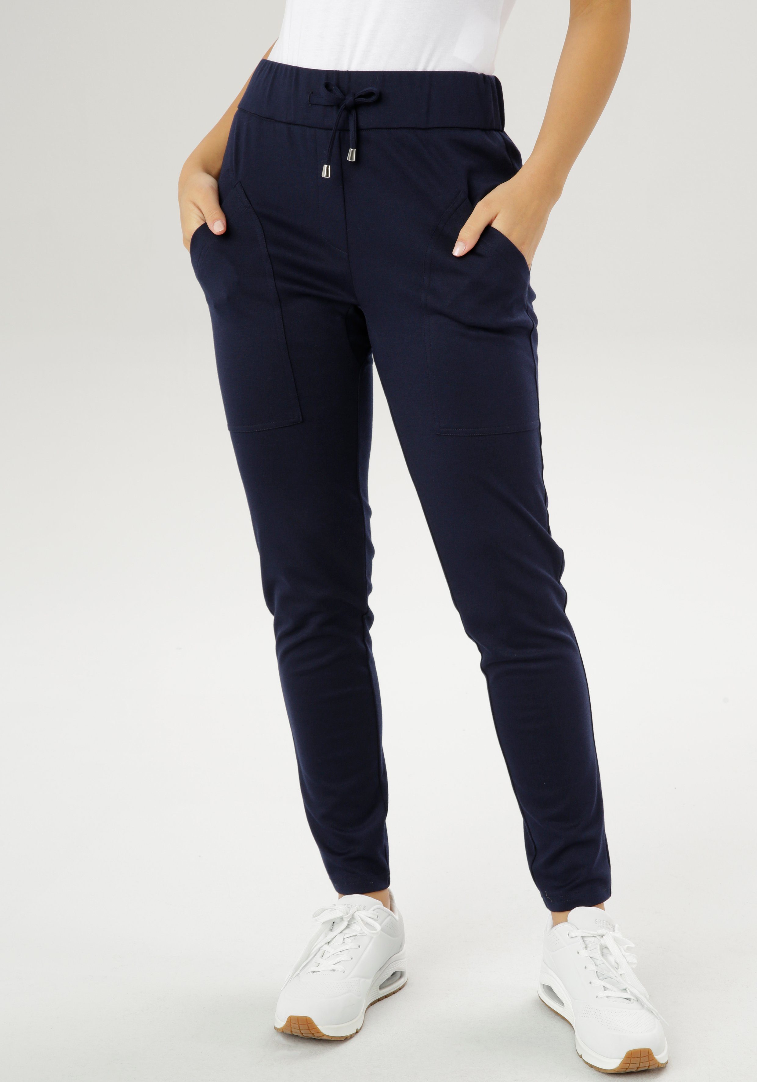 Aniston SELECTED Schlupfhose mit großen, aufgesetzten Taschen günstig online kaufen
