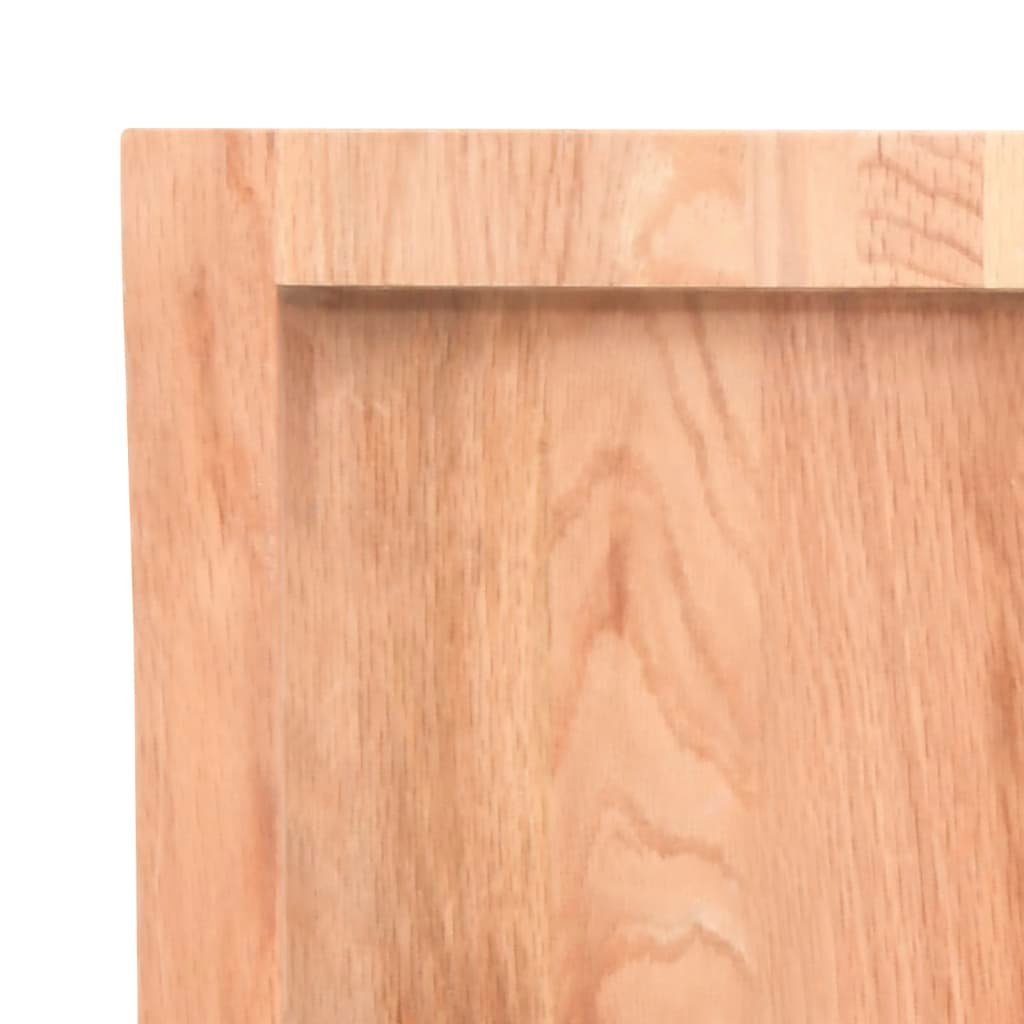 furnicato Tischplatte Eiche Behandelt Massivholz 100x60x(2-4)cm Hellbraun