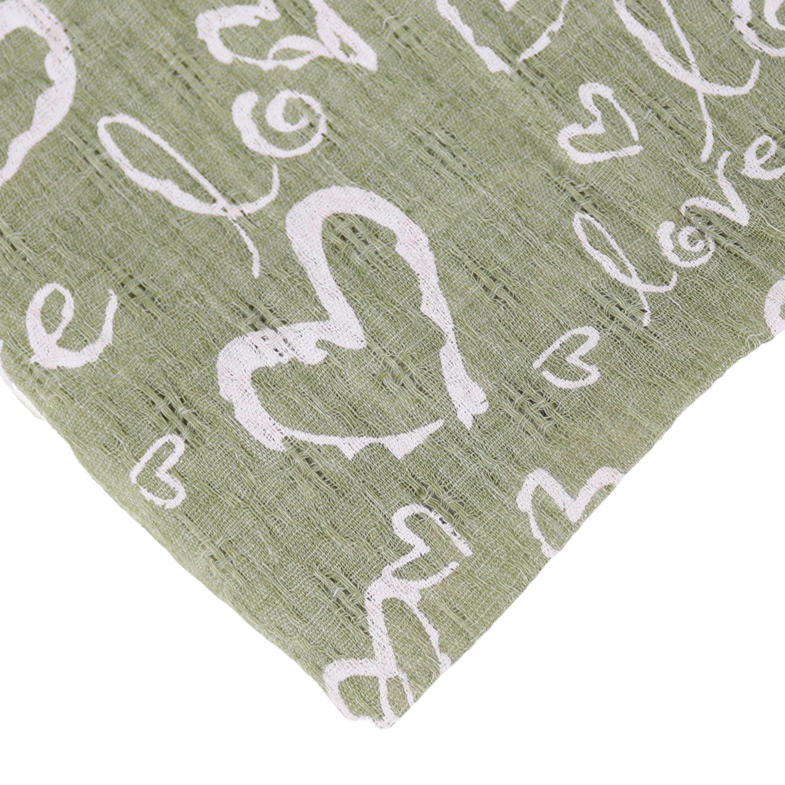 MIRROSI Loop Damen Schal mit Love Herz Muster Weich aus 100% Baumwolle, (ca. 160x44cm Zweimal um den Hals wickelbar, Loop-S), Damen Halstuch Stola ideal für Frü – Bild 3 von 3