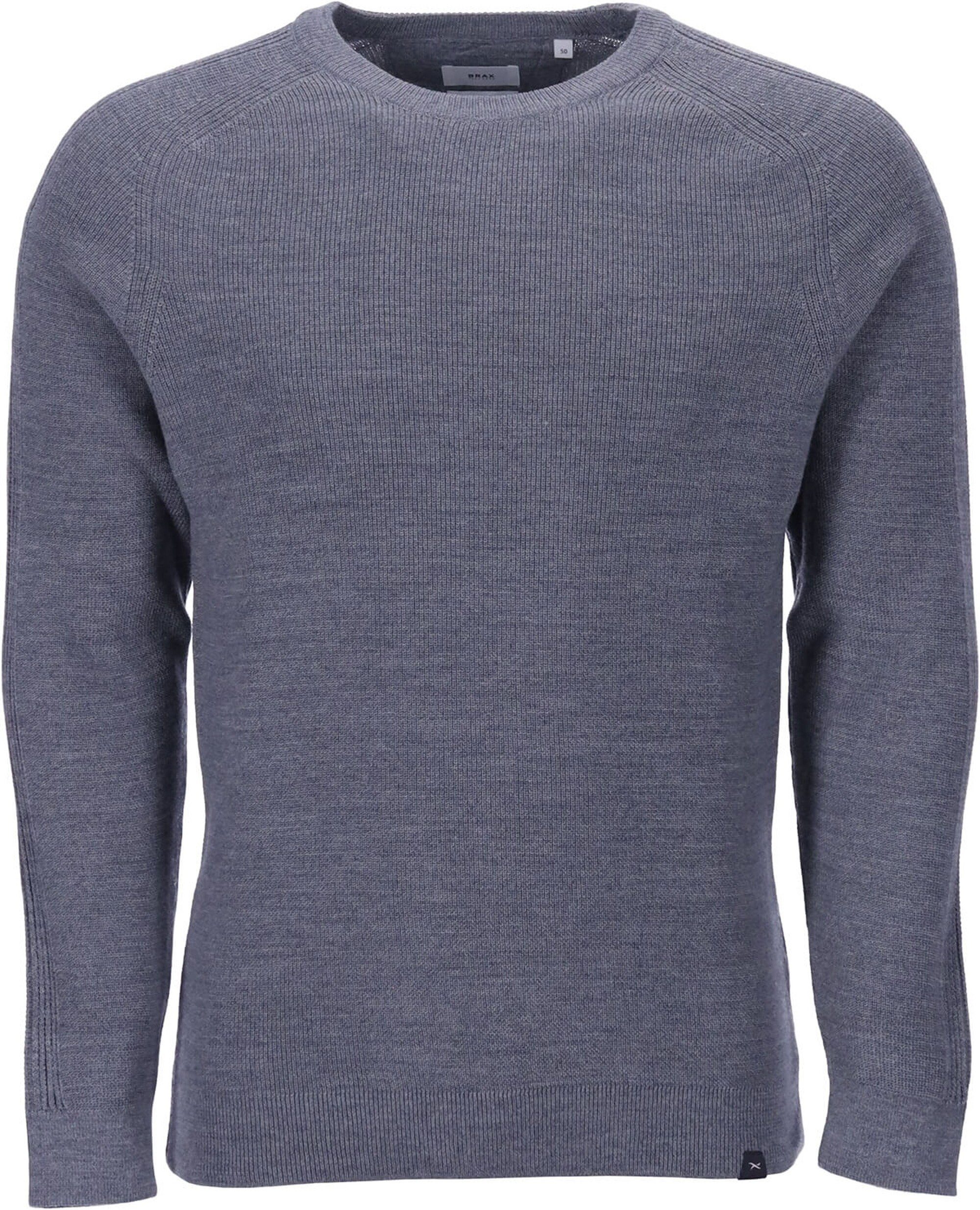 Strickpullover BRAX Rundhals Pullover Roy grau