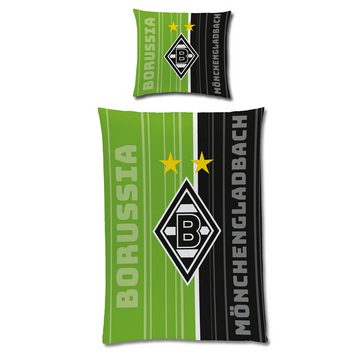 Wendebettwäsche Borussia Mönchengladbach Bettwäsche - Die Fohlen-Elf Linon / Renforcé, BERONAGE, 100% Baumwolle, 2 teilig, 135x200 + 80x80 cm