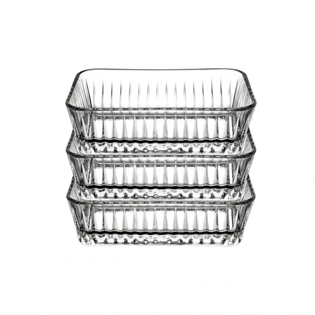 Pasabahce Schale Frezya 530323, Glas, (3-tlg), Dessert- & Servierschalen, 3er-Set - 225 ml