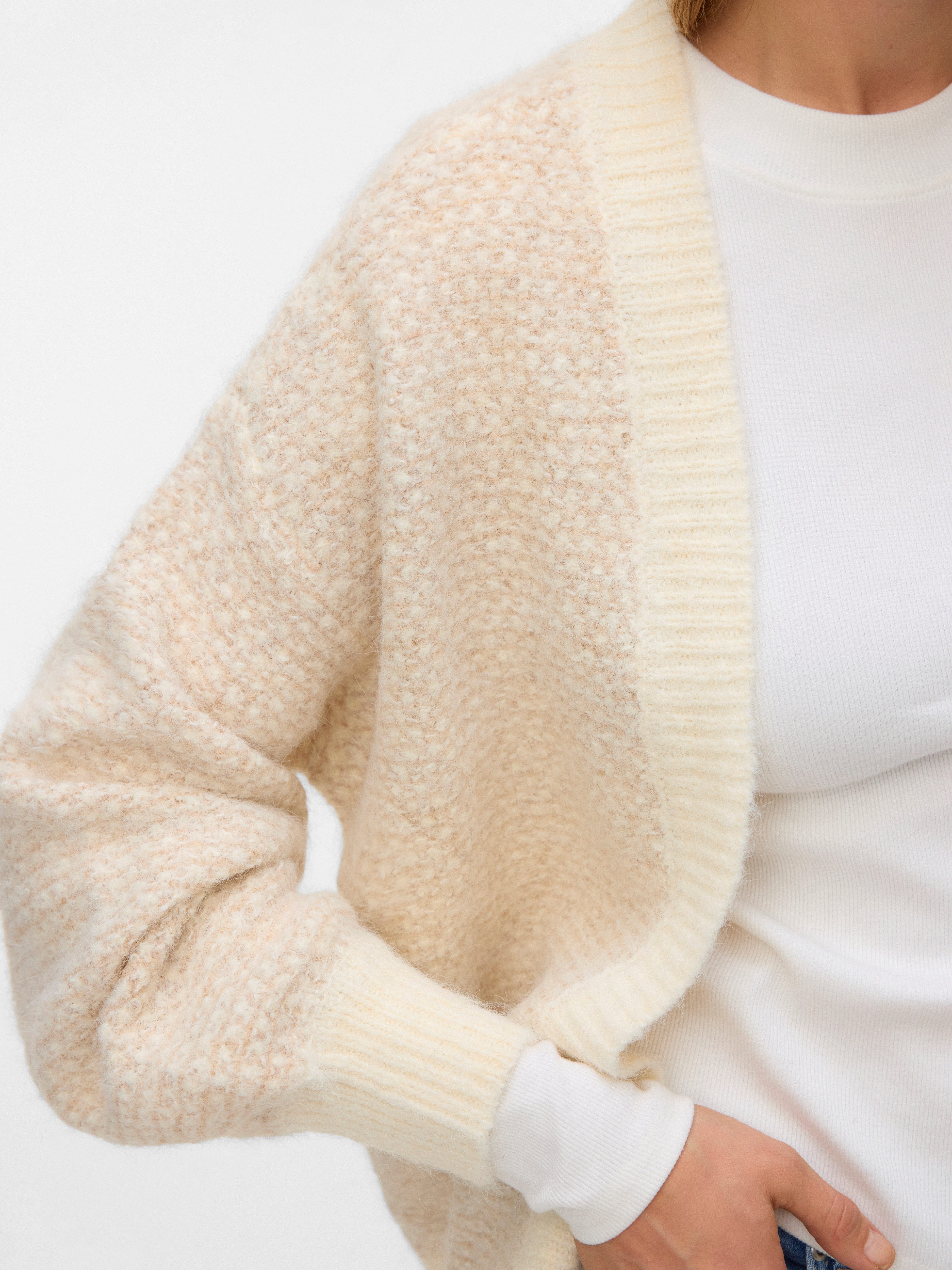 Vero Moda Strickjacke VMLOVELY LS OPEN CARDIGAN mit Wolle und Stretch