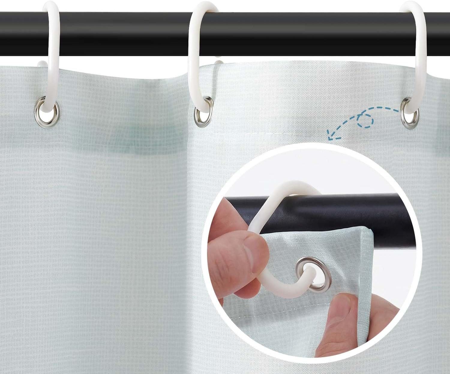 Agger Duschvorhang 180x180 cm Badewanne Waschbar Textil Shower Curtains – Bild 5 von 5