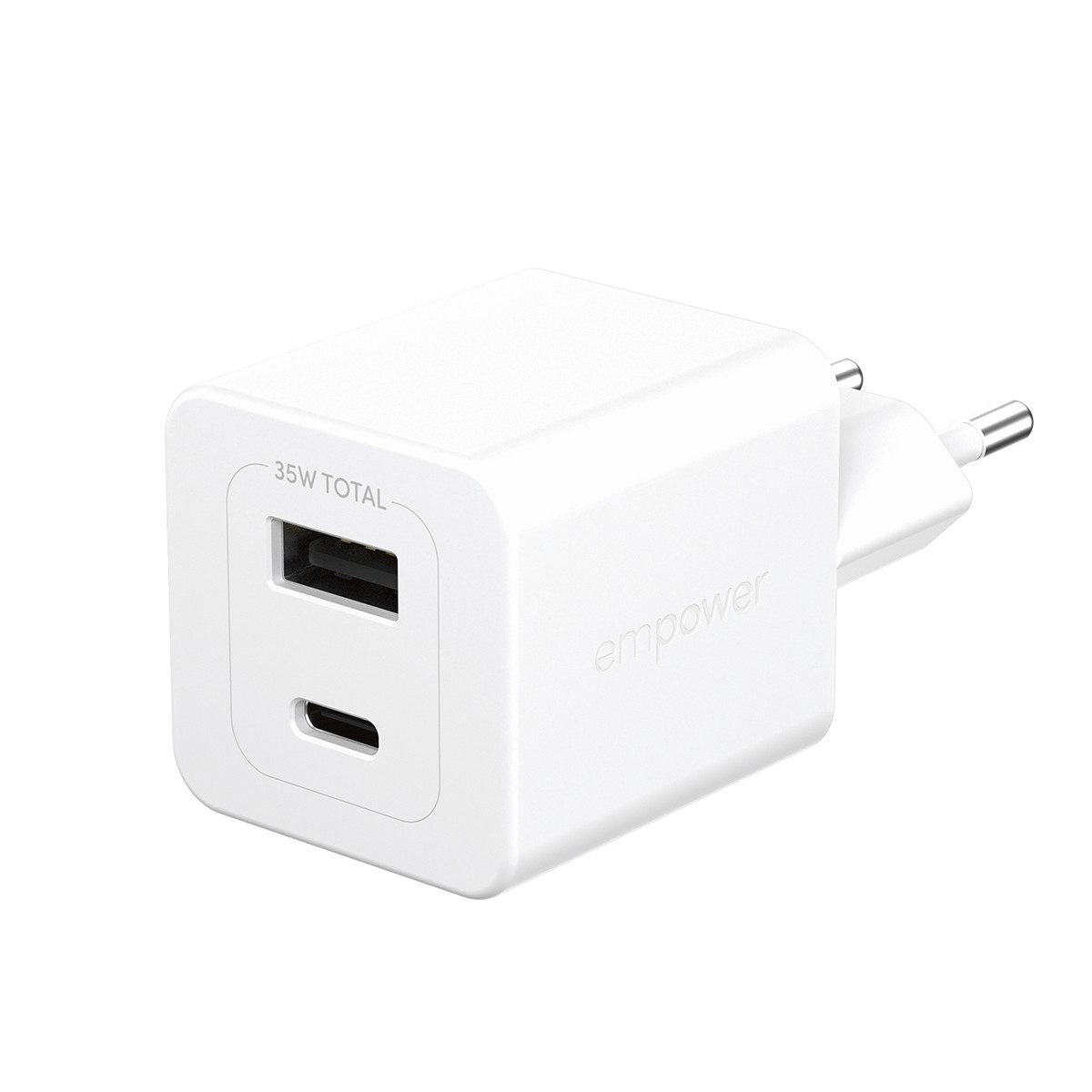 empower by PanzerGlass Turbo 35 W Charger 1x USB-C 1x USB-A EU-Plug USB-Ladegerät – Bild 2 von 5