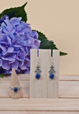 mantraroma Schmuckset 925er Silber mit Lapis Lazuli (Schmuckset aus 925 Silber)