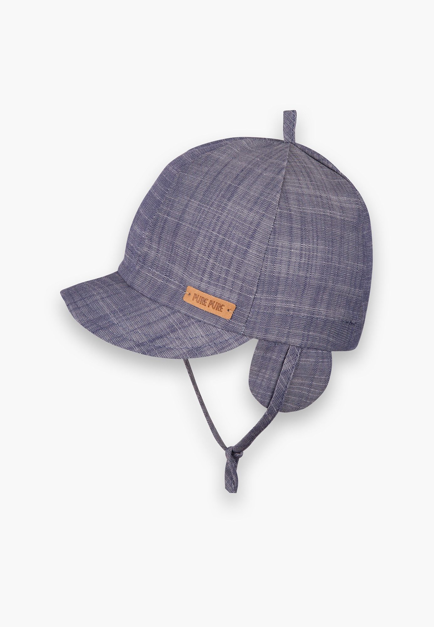 PURE PURE by Bauer Erstlingsmütze 1103901-35 Schützender Schirm, aus Bio-Baumwolle, Made in der EU
