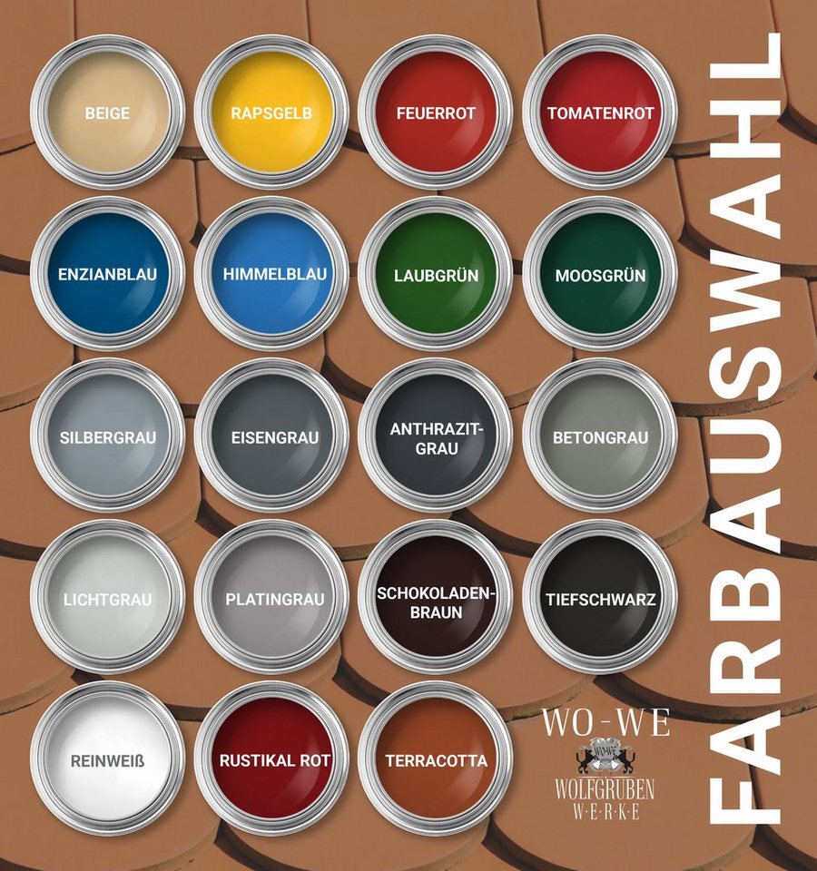 Thumbnail - WO-WE Dachfarbe Dachfarbe Sockelfarbe Dachbeschichtung W510, 0.75-20L, Seidenglänzend