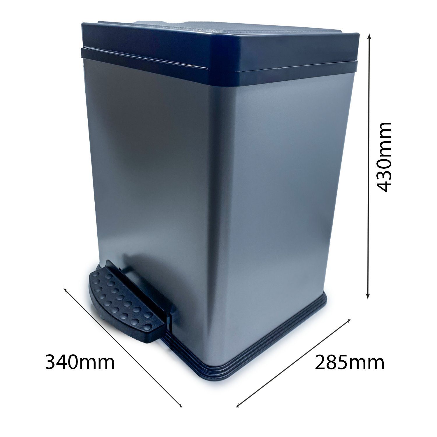 Landshop24 Мусорные урны Мусорные ведра с педалью Abfalleimer Мусорные урны Metall silber-schwarz Abfallbox 2x10L, Hergestellt im Erzgebirge (Deutschland)