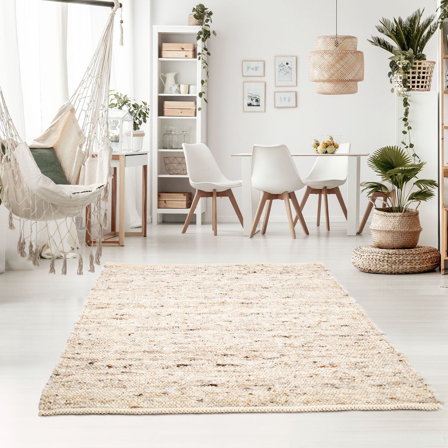 TaraCarpet Wollteppich TaraCarpet Handwebteppich Oslo, rechteckig, günstig online kaufen