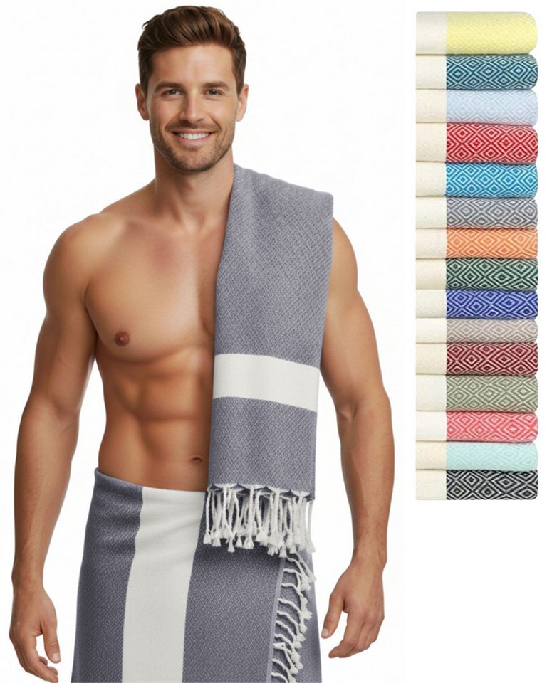 furora HOLIDAY Saunatuch Saunahandtuch Saunatuch Damen + Herren, Hamamtuch groß 100x200 XXL