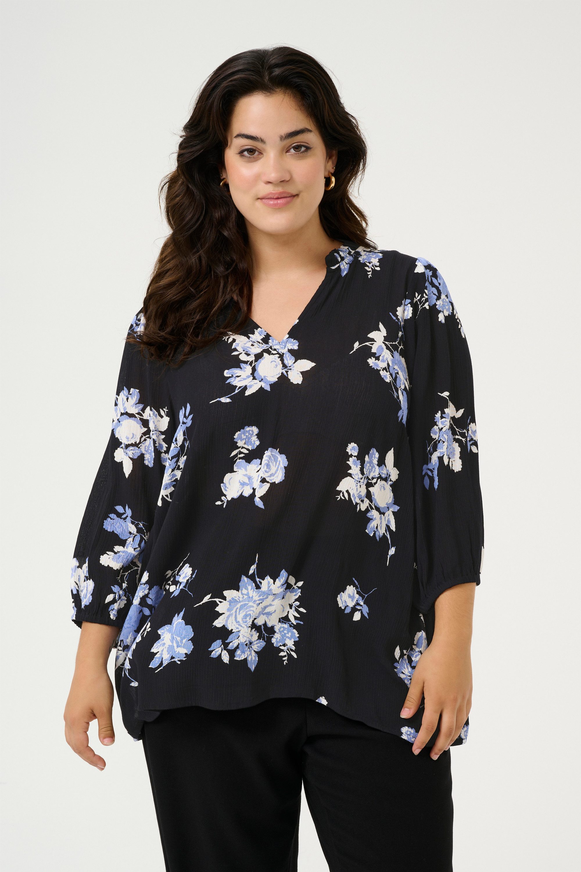 Langarmbluse Langarm-Bluse KCedina