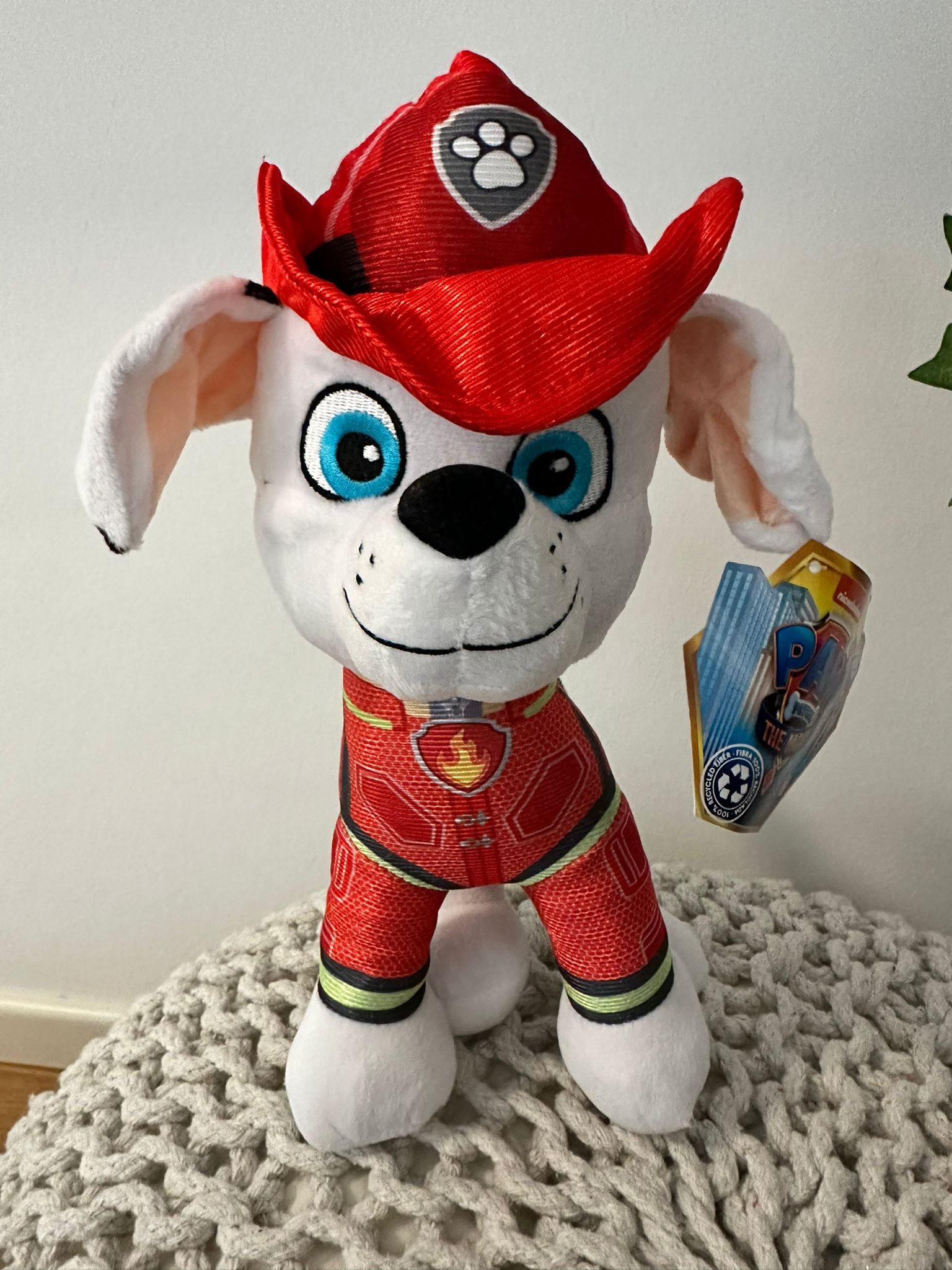 Nickelodeon Kuscheltier Plüsch Paw Patrol Kuscheltier Paw Patrol Plüschtier 27 cm Marshall rot (1-St), Super weicher Plüsch Stofftier Kuscheltier für Kinder zum spielen