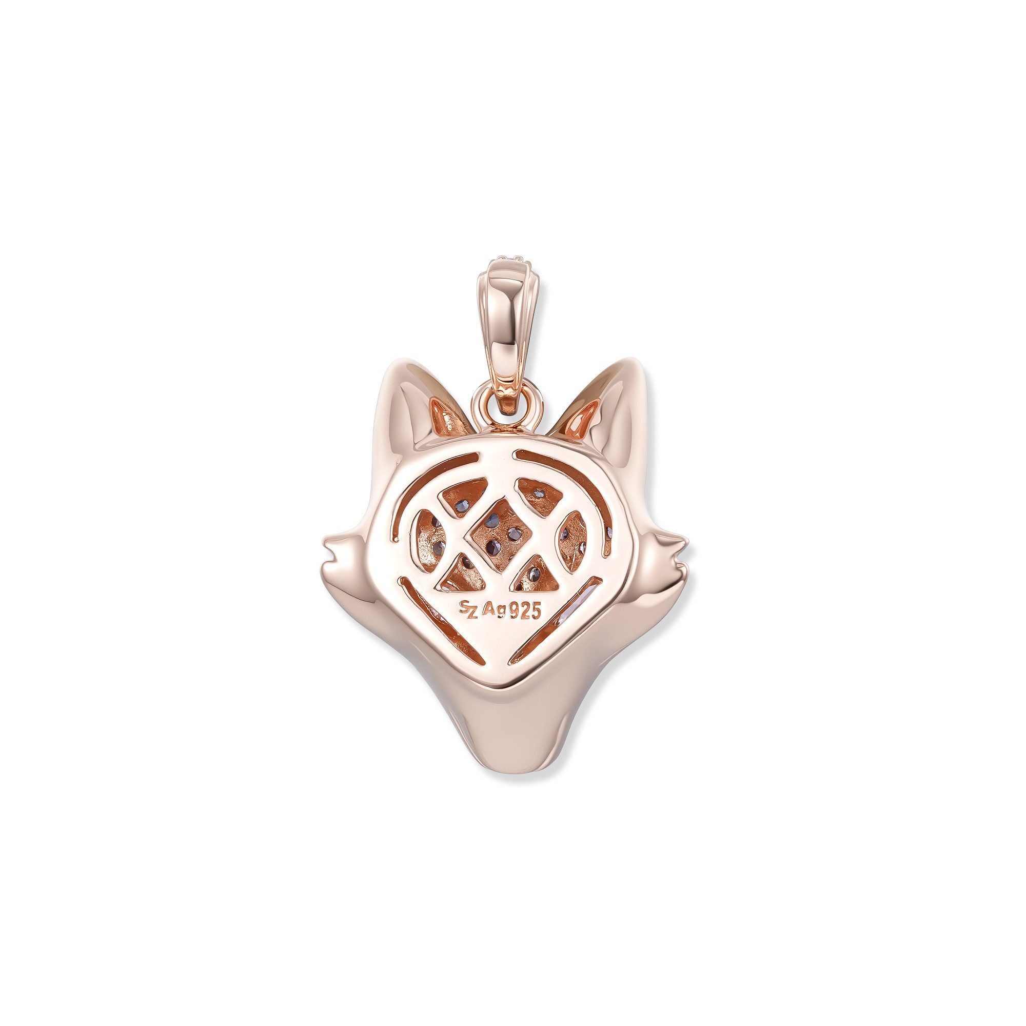 Seinerzeit FLORA & FAUNA Kettenanhänger Kitsune Fuchs Anhänger, Schmuck aus 925 Sterling Silber (Von der Magie der Träume und der Fantasie inspirierter Damenschmuck mit liebevoll gestaltetem, märchenhaftem Motiv – ein besonderer Begleiter im Alltag und zu besonderen Anlässen, 1-tlg., inkl. Geschenkverpackung für Frauen ob Freundin, Mutter, Ehefrau, Oma), rosé-vergoldet und Zirkonia-Steinen