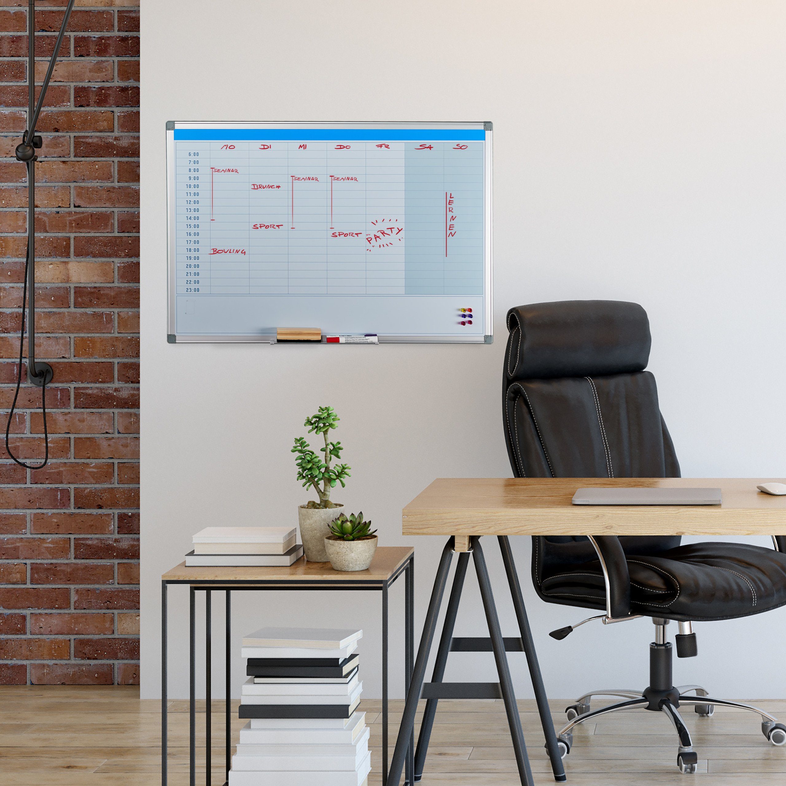 relaxdays Memoboard Whiteboard Planer, Tagesplaner günstig online kaufen