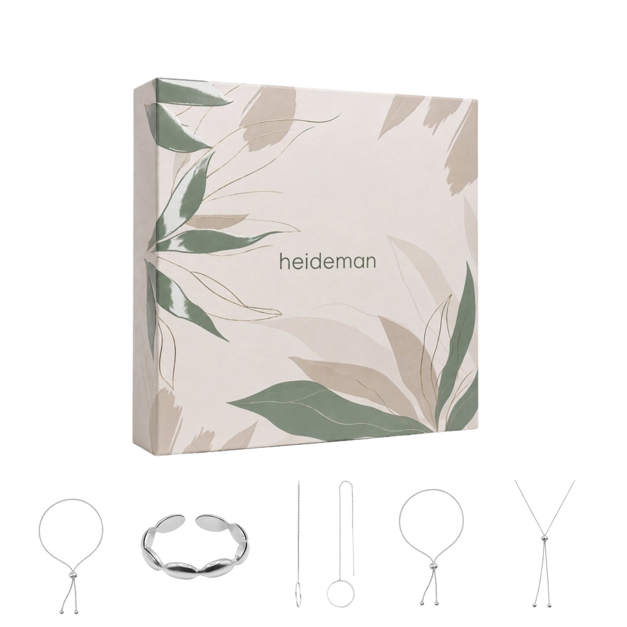 Heideman Schmuck-Adventskalender Summerbox Mailand silberfarben, Schmuckset mehrteilig Schmuck für Frauen - 5 Schmuckstücke