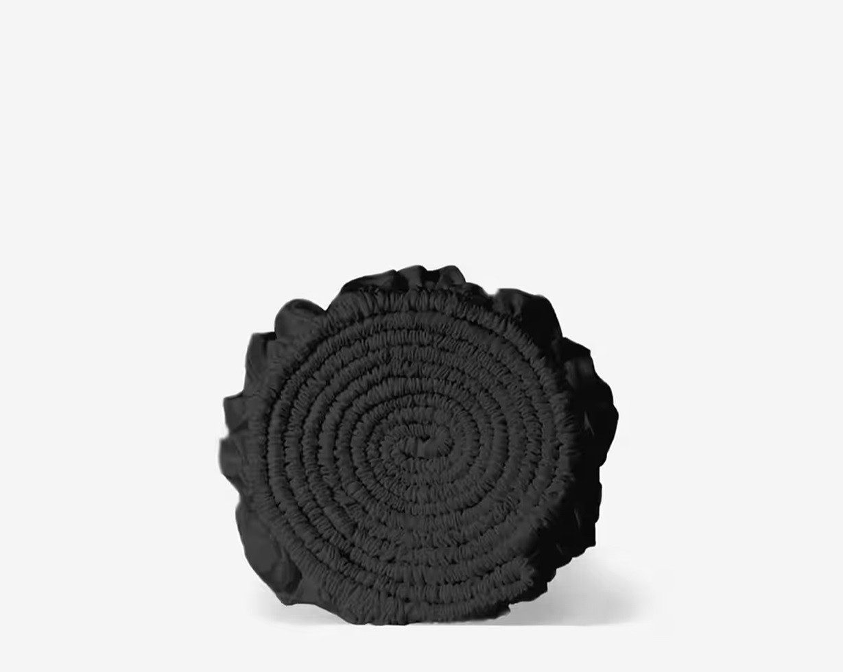 Sandiik Spannbettlaken Musselin Spannbettlaken mit Gummizug in Pure Schwarz günstig online kaufen