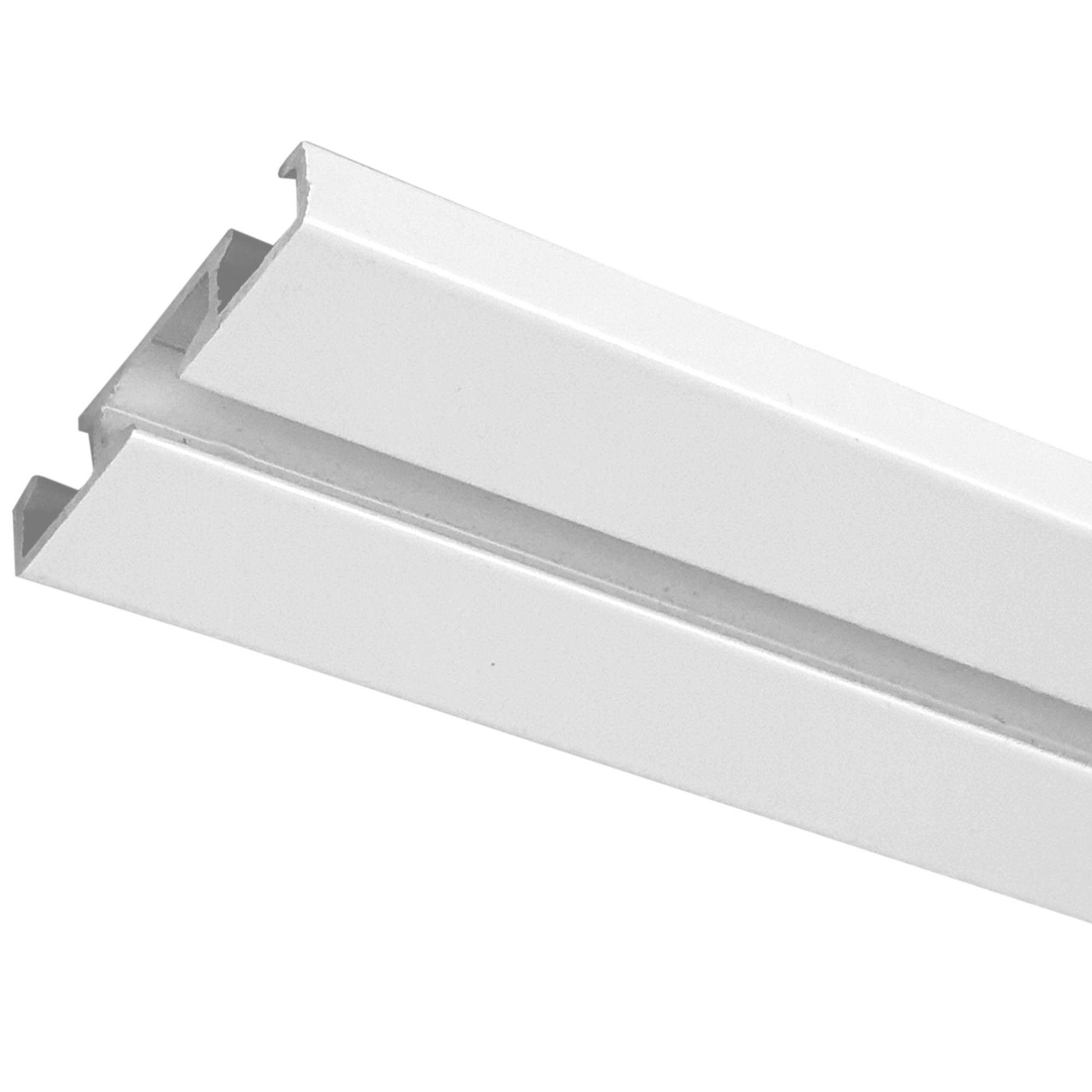 Bestlivings Gardinenschiene, 1-läufig, Fixmaß, verschraubt, Flache Aluminium Schiene (7mm), Längen bis 480cm, (4x120cm) – Bild 5 von 5