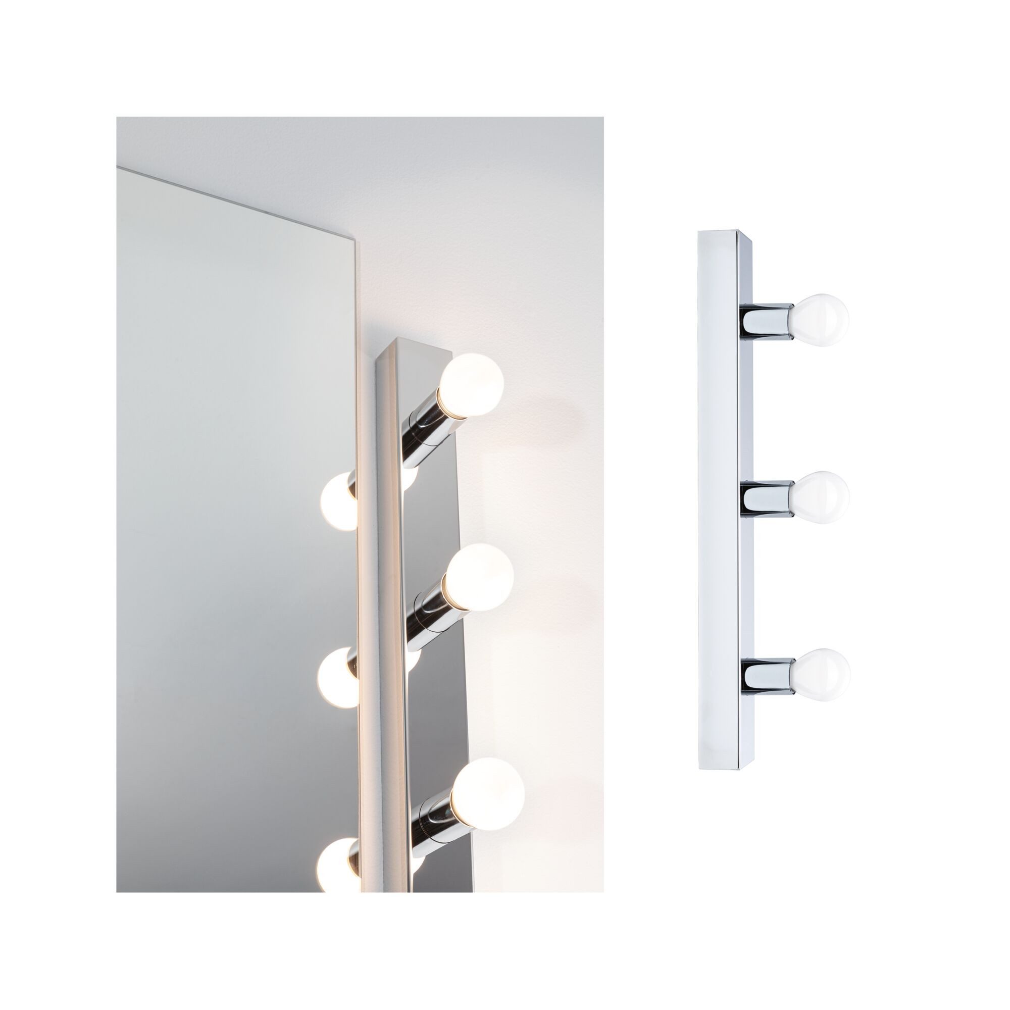 Paulmann LED Spiegelleuchte Set Spiegelleuchte Regula II inkl. Leuchtmittel 3-flammig IP44 E14 270