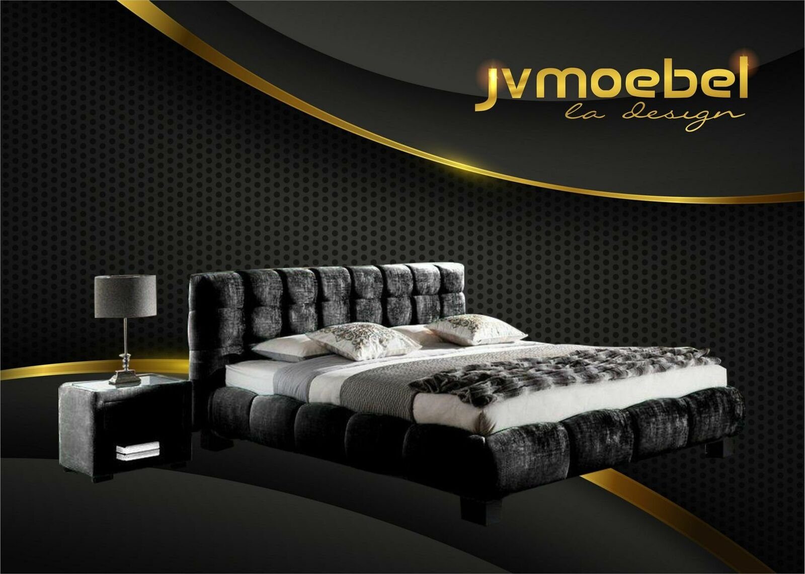 Klassische Möbel JVmoebel Betten Schlafzimmer Möbel Bett, Moderne Bett Schwarz Luxus