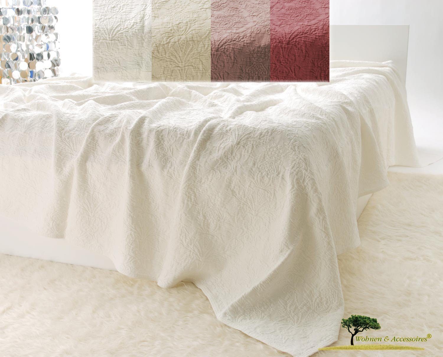 Wohnen und Accessoires GmbH & Co. KG Bettüberwurf Edle Tagesdecke, Bettüber günstig online kaufen