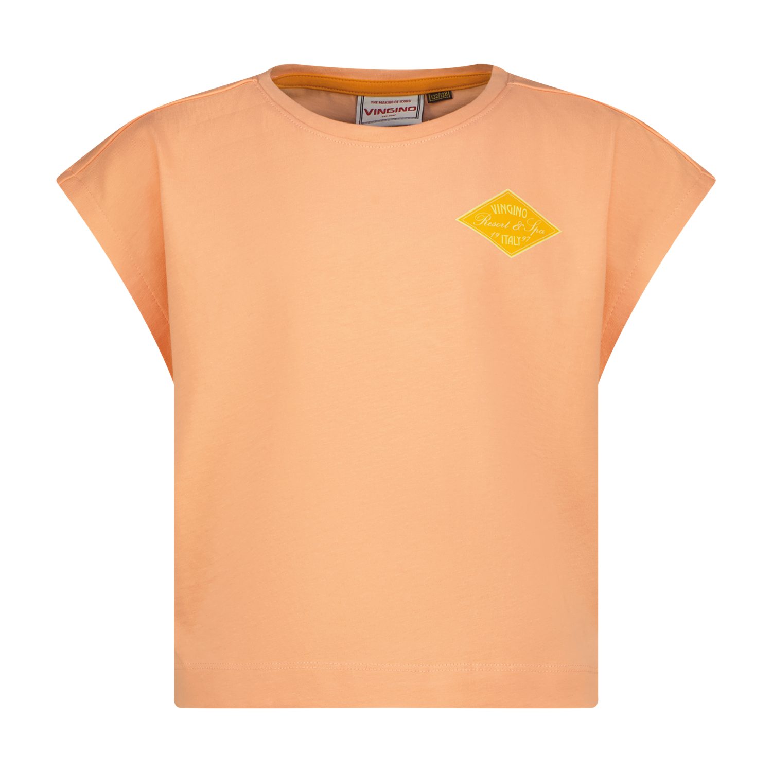 Vingino T-Shirt T-Shirt aus Baumwolle mit Rückenprint und Frontdetail