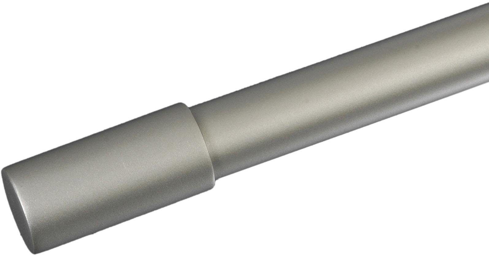 Gardinenstangen-Endstück Zylinder mit Rille, Liedeco, Gardinen, (Set, 1-St), für Gardinenstangen Ø 16 mm aluminiumfarben