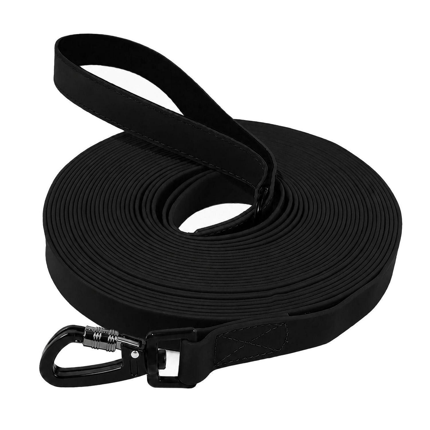 LuxusKollektion Schleppleine Schleppleine Hund wasserdicht Schwarz 15M, Kunststoff (1-tlg)