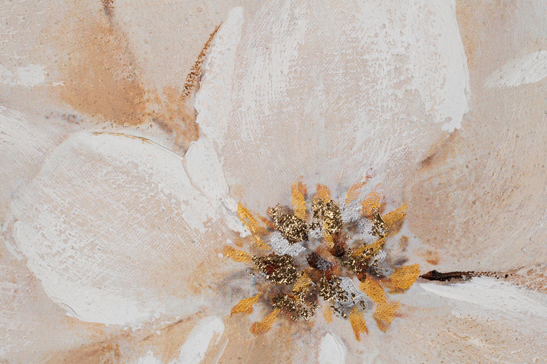 Blooming KUNSTLOFT Gemälde Leinwandbild Well-Being Wandbild cm, HANDGEMALT 80x80 100% Wohnzimmer