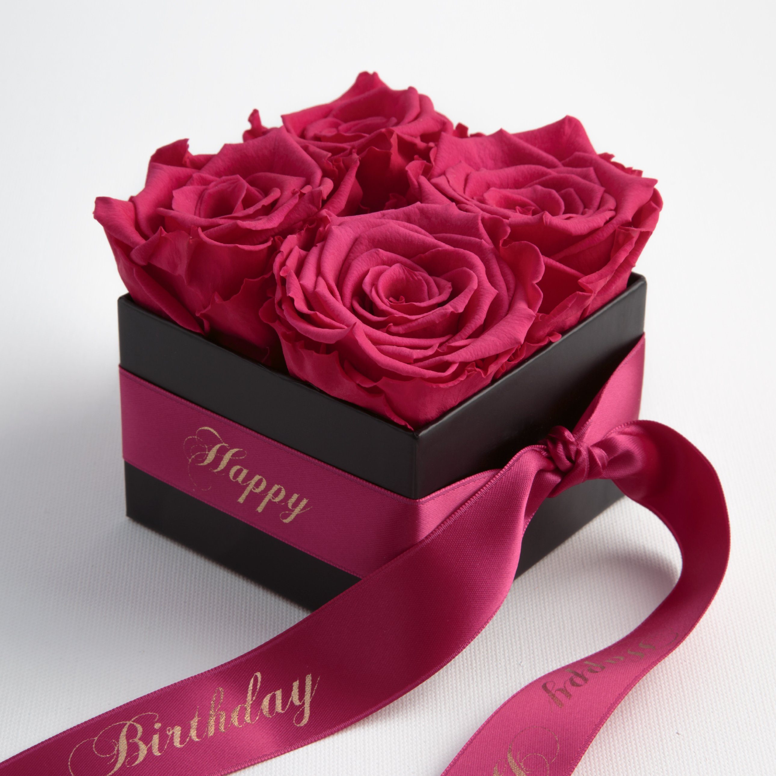Kunstblume Infinity Rosenbox Happy Birthday Geschenk günstig online kaufen