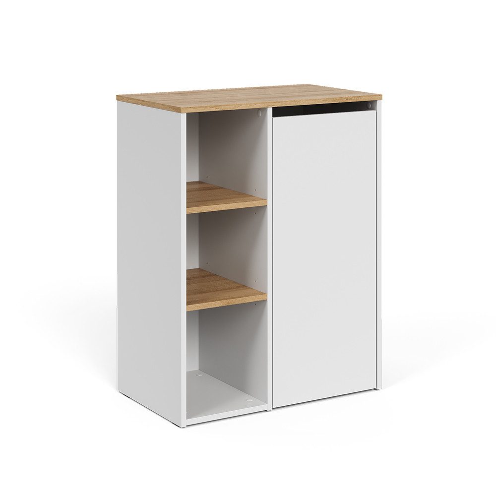 Vicco Wäscheschrank Viktor, Weiß/Artisan, 68 x 88.2 cm mit offenen Regalen günstig online kaufen